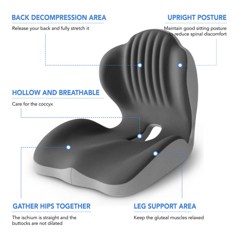 Goodinary® Memory Foam Seat Cushion Contoured Sitting Pad