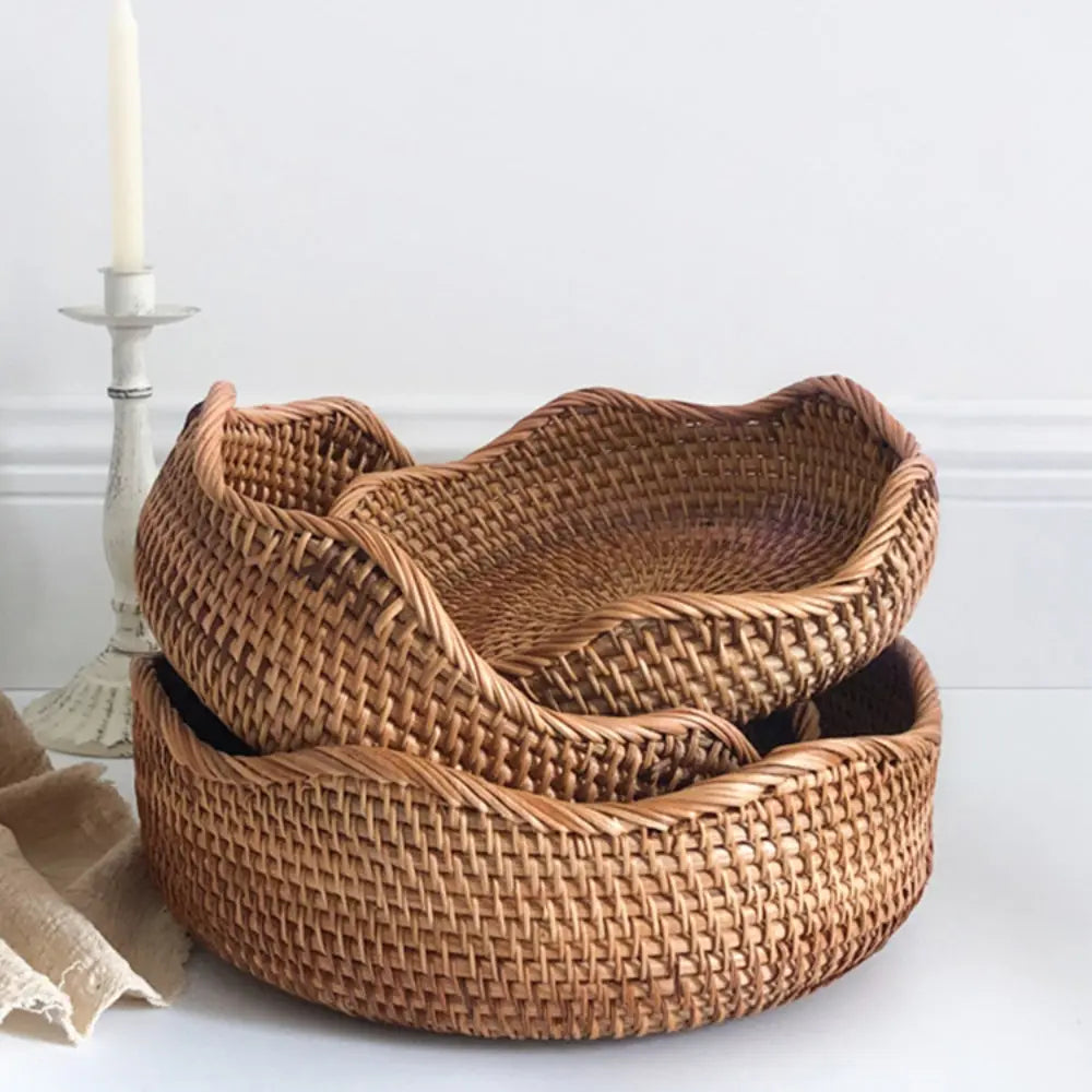 Goodinary® Handwoven Rattan Storage Basket Set Goodinary
