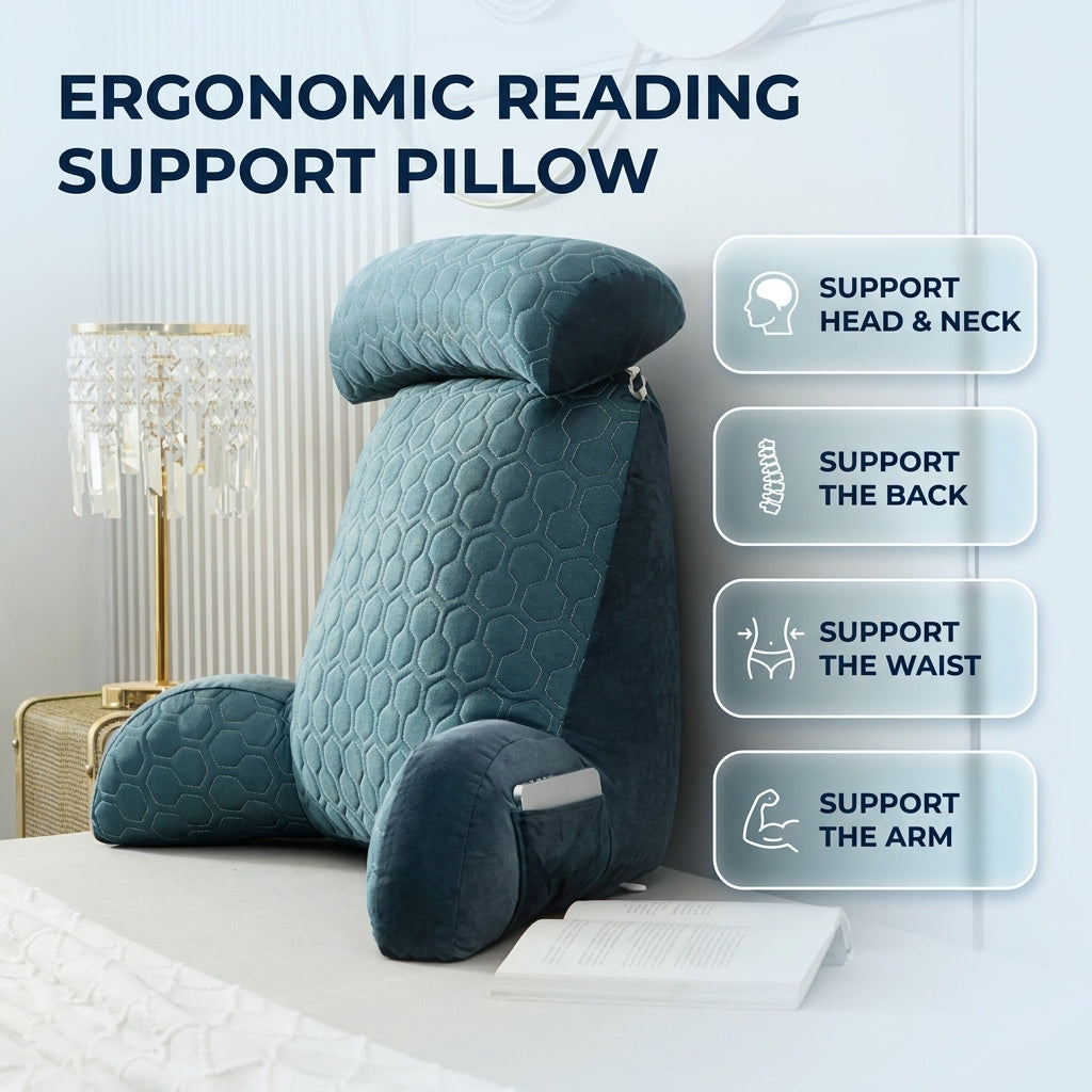 Goodinary® Reading Lounge Cushion with Side Pockets