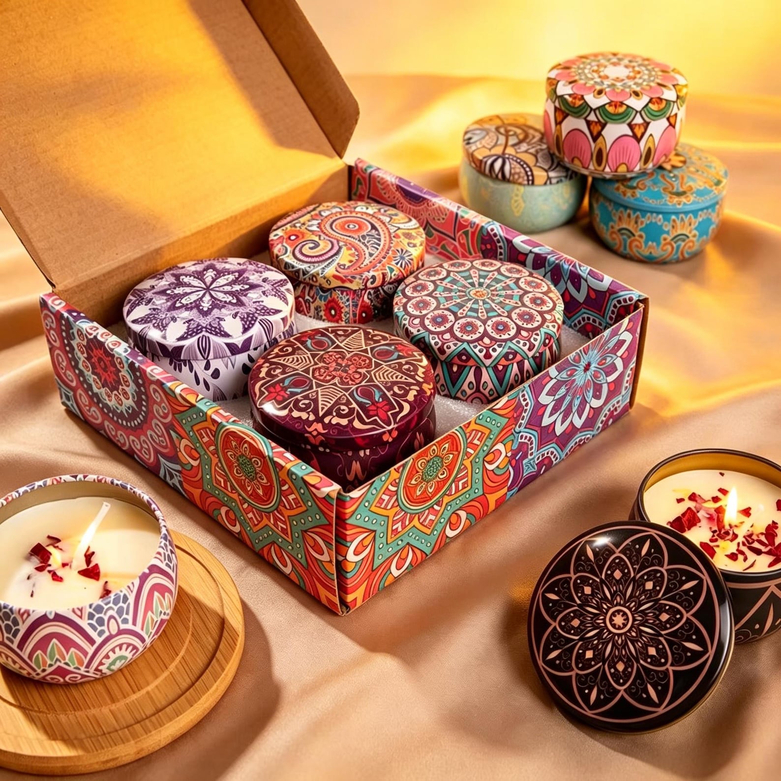 Goodinary® Desert Bloom Candle Set (4 Pcs)