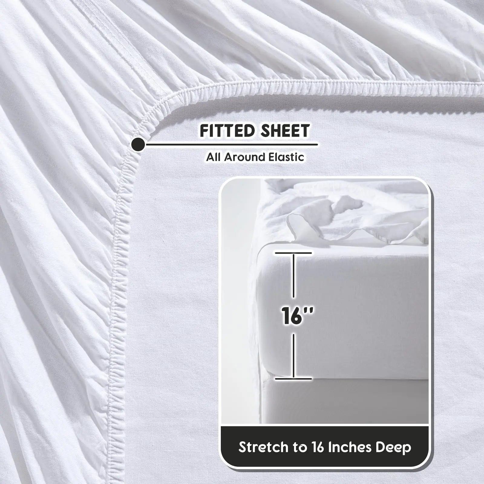 Goodinary® Linen Bed Sheets - Goodinary