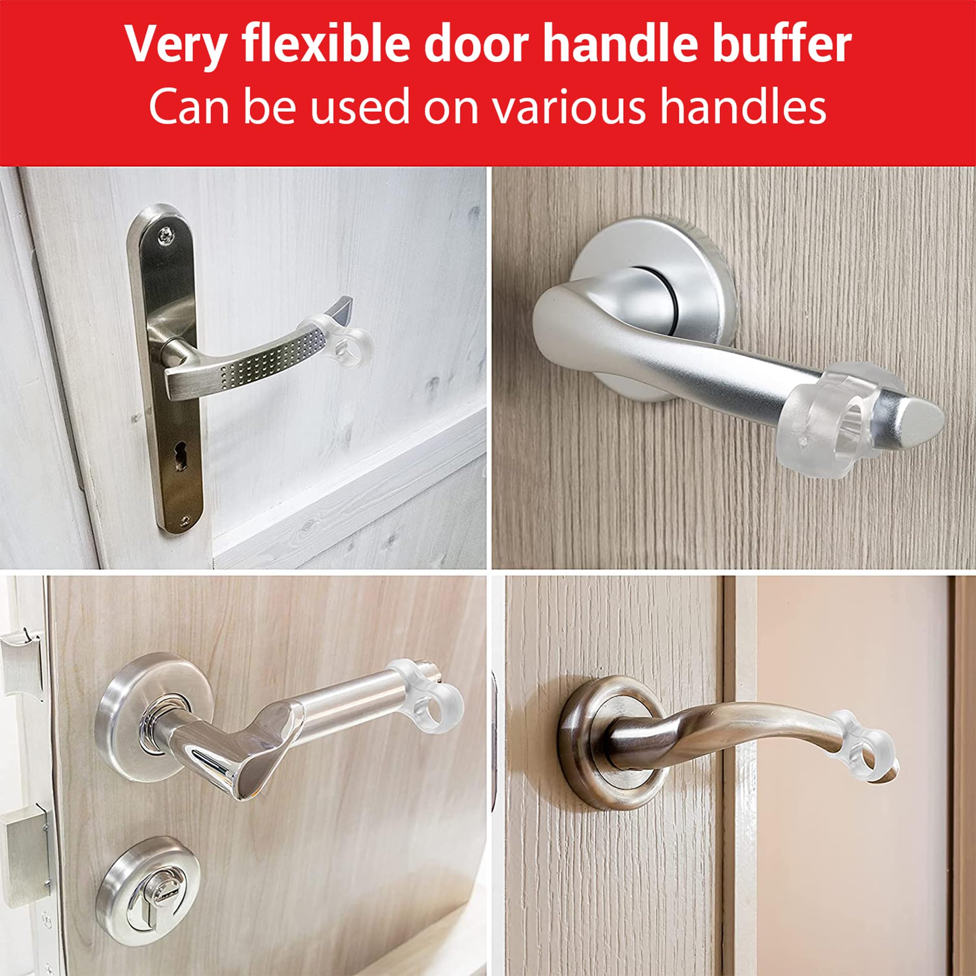 Goodinary® Transparent Silicone Door Stop Buffers (3pcs)