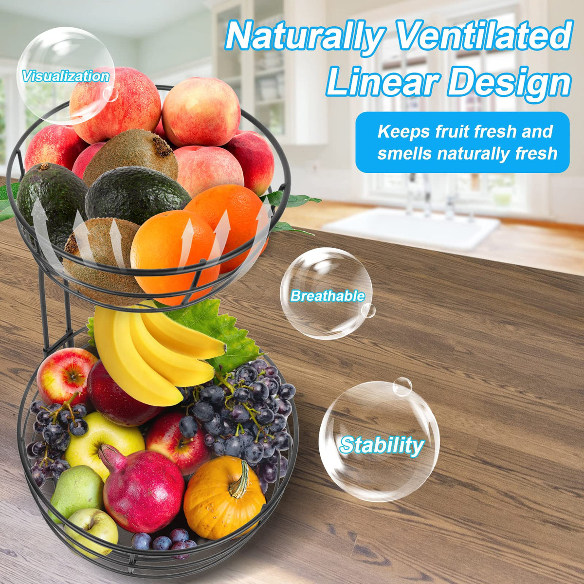 Goodinary® Fruit Basket Stand