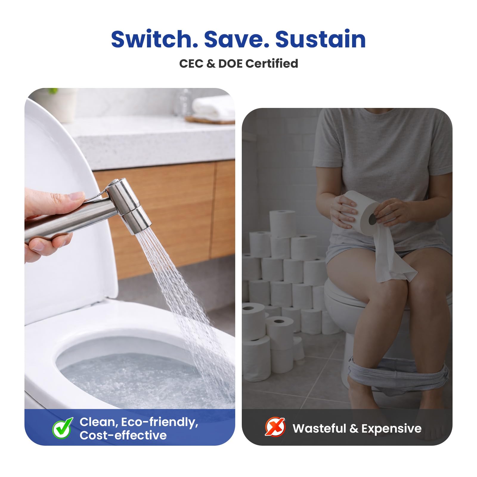 Goodinary® Stainless Bidet Sprayer Set