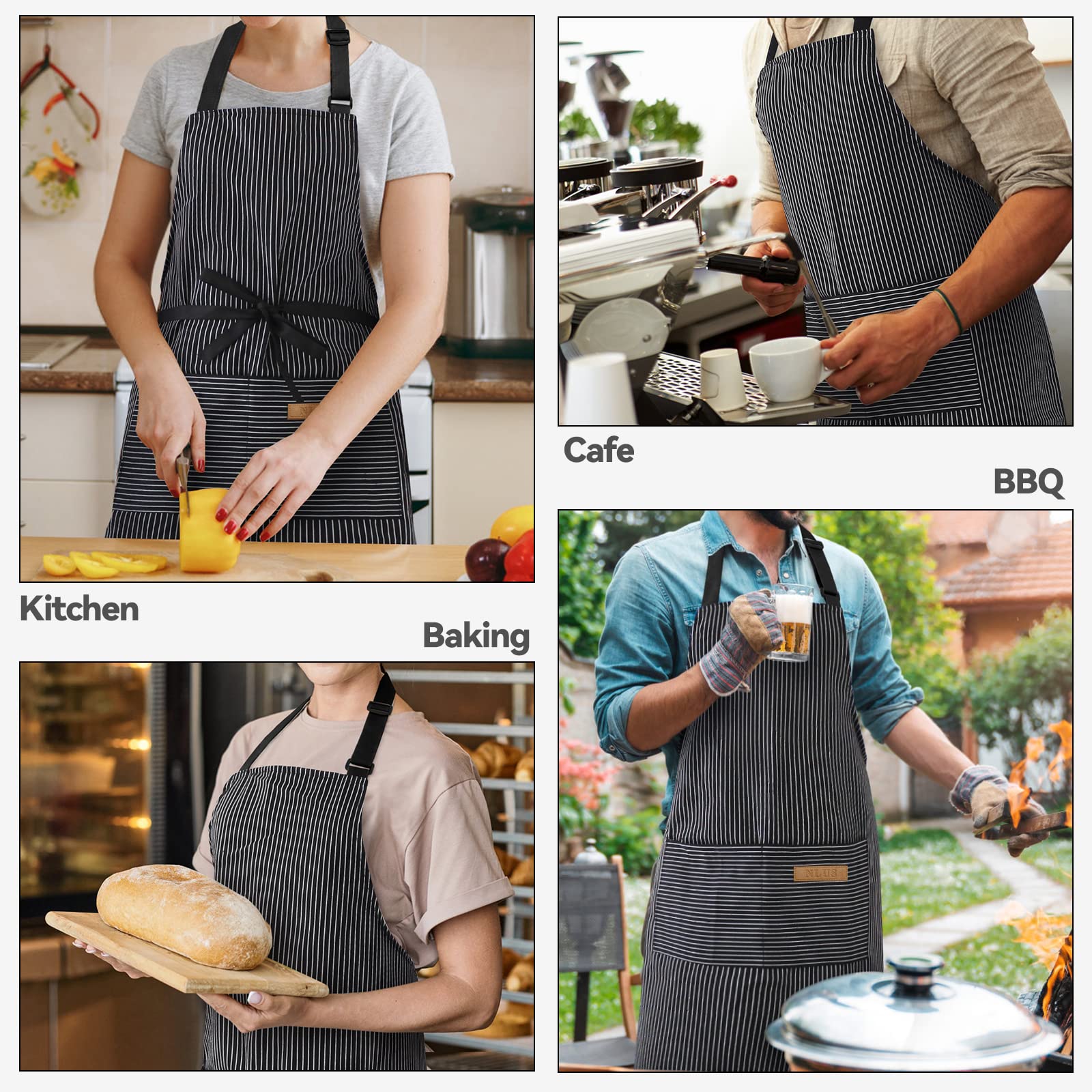 Goodinary® Cooking Work Apron (2 Pcs)
