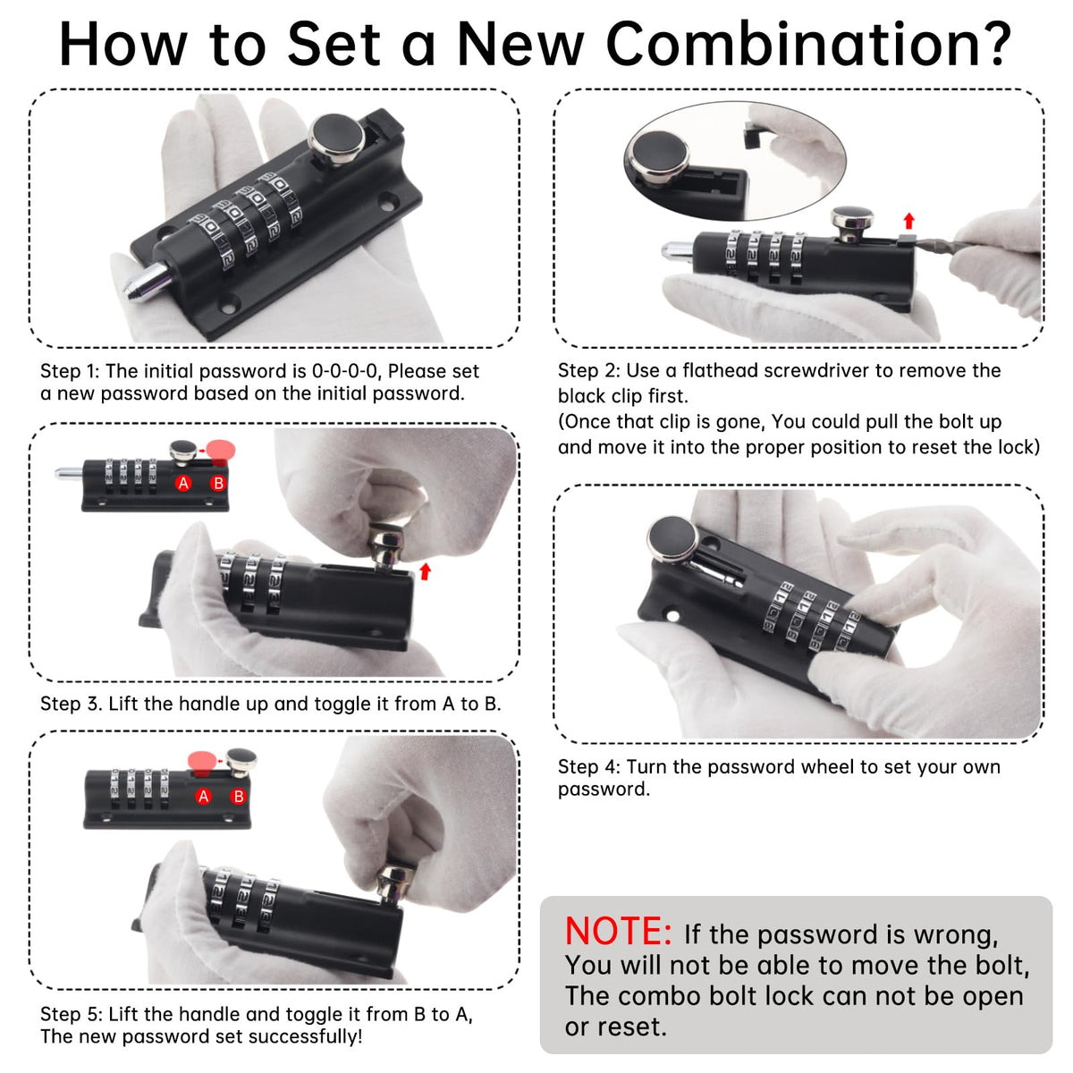 Goodinary® Combination Gate Latch