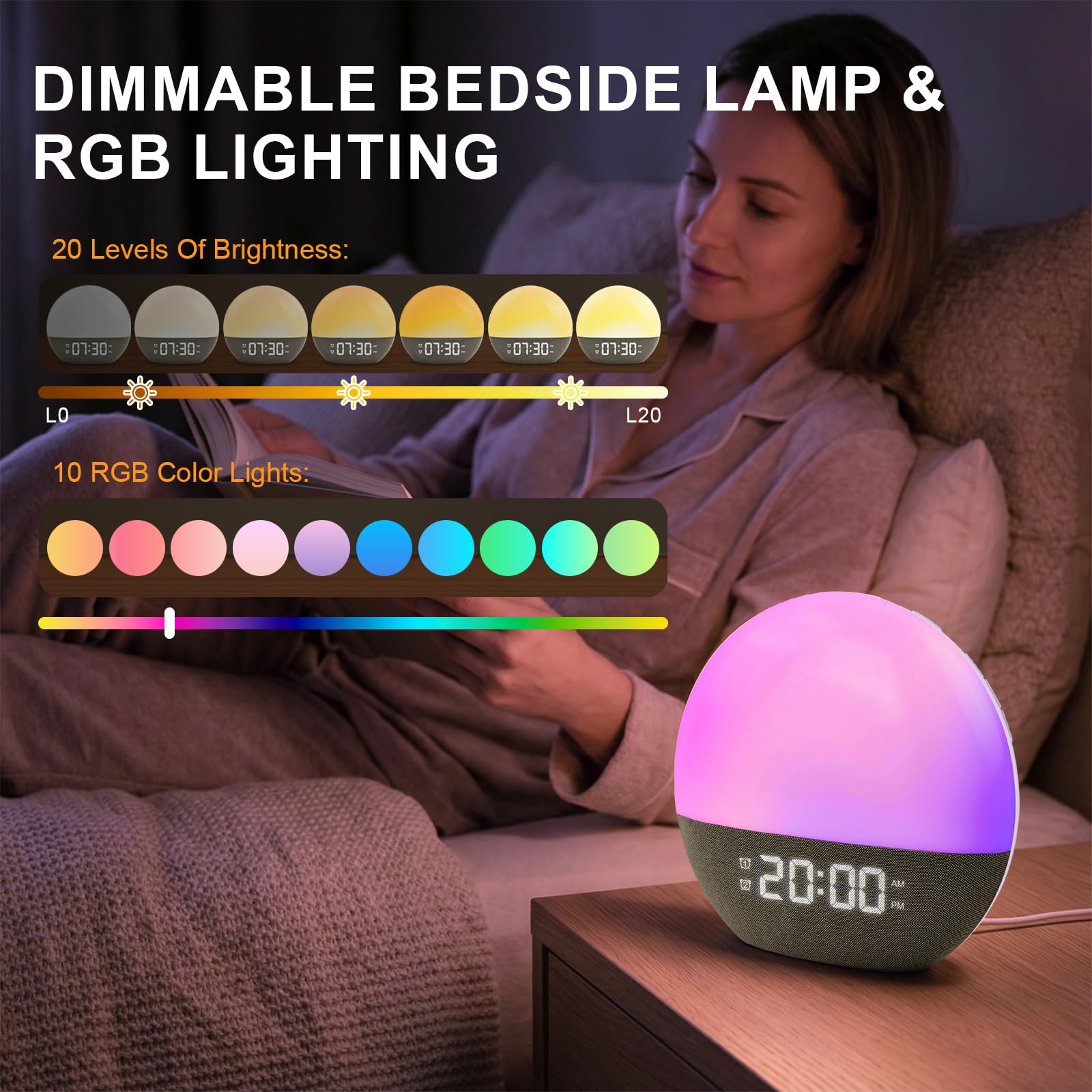 Goodinary® Sunrise Wake-Up Alarm Light
