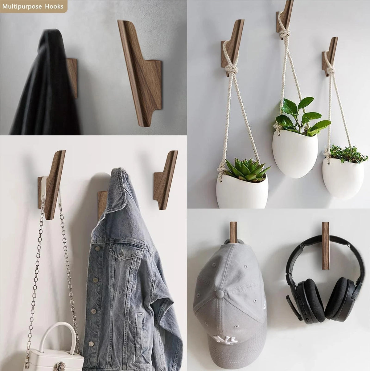 Goodinary® Bird Shape Wood Hooks (4 Pcs)