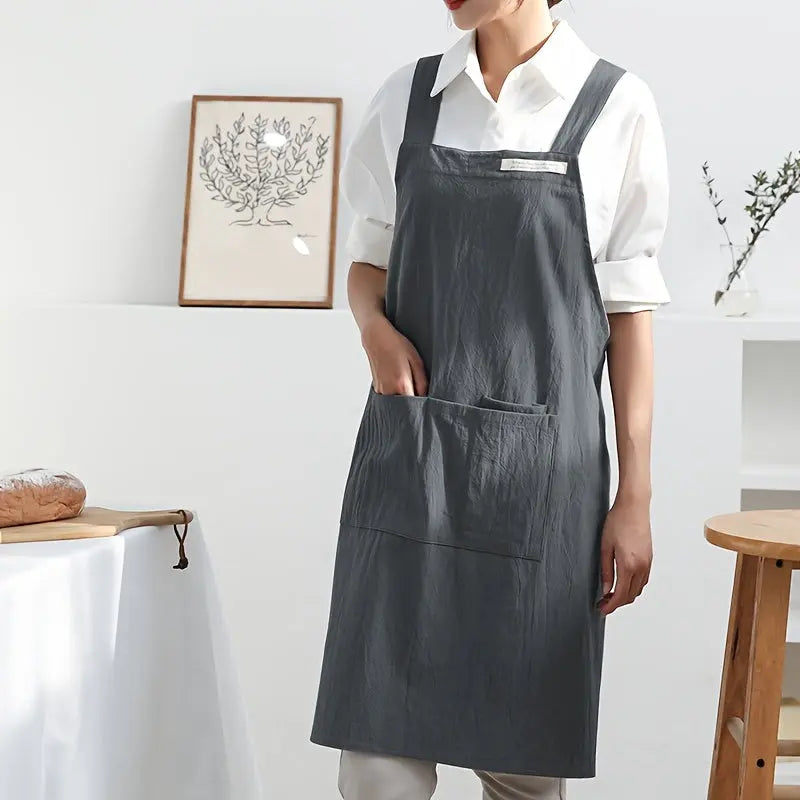 Goodinary® Cross Back Cotton Apron for Women & Men Goodinary