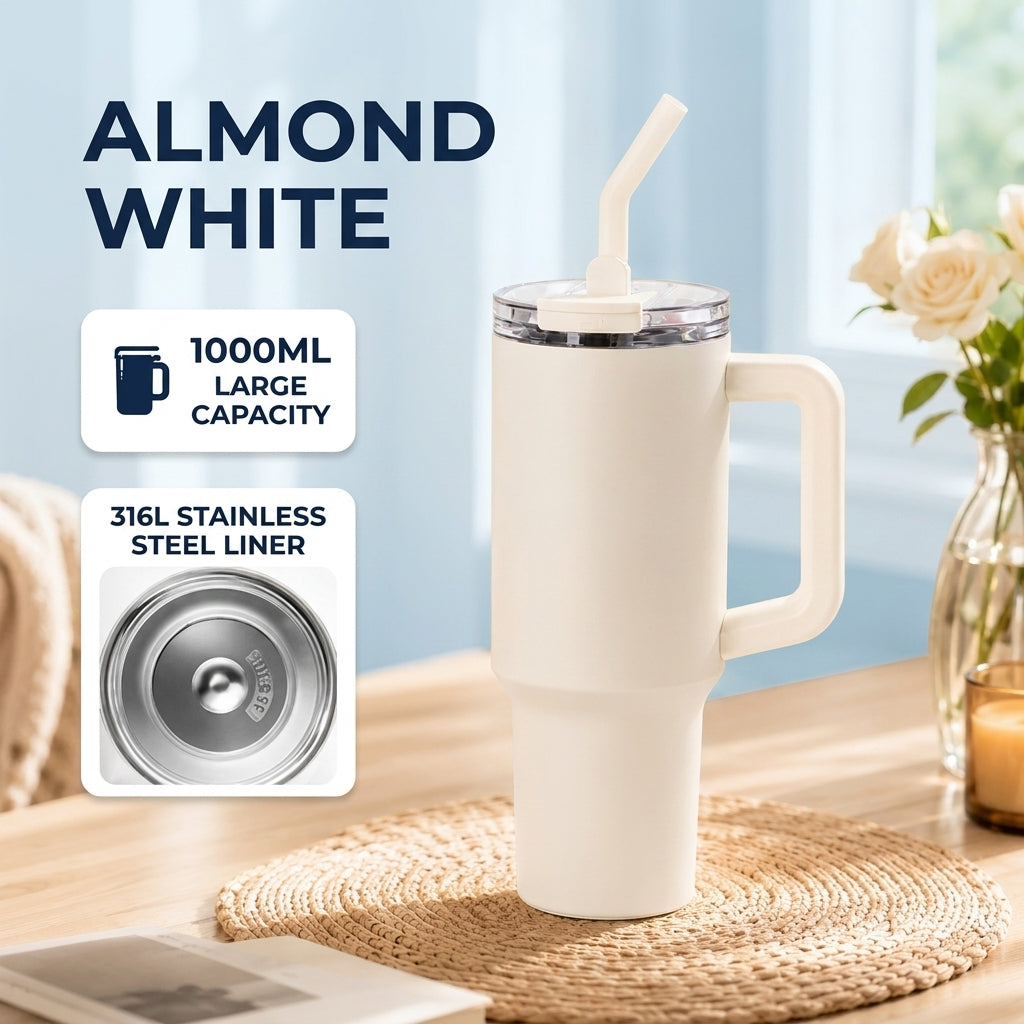 Goodinary® Tumbler with Handle & Straw
