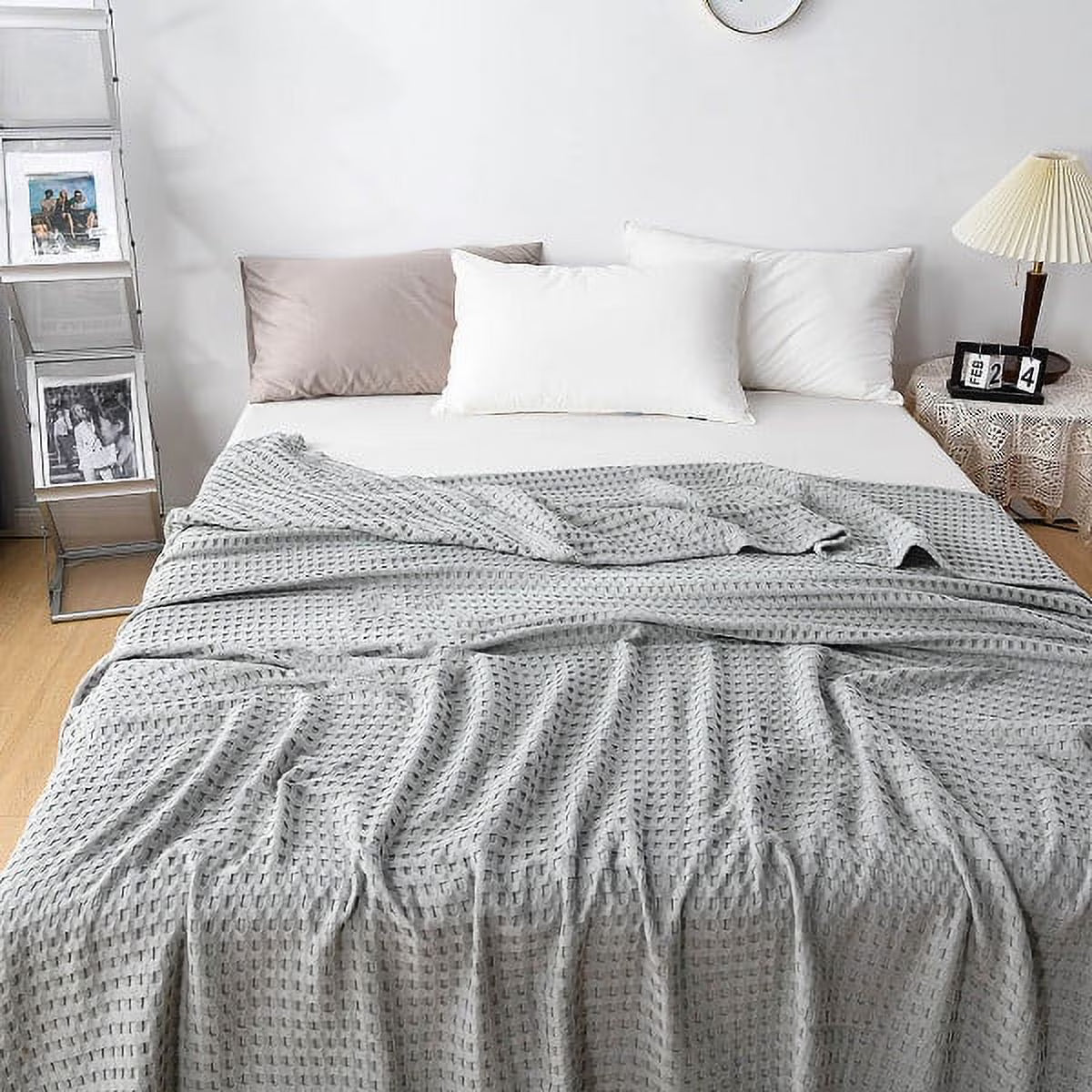 Goodinary® Breathable Cotton Waffle Weave Blanket