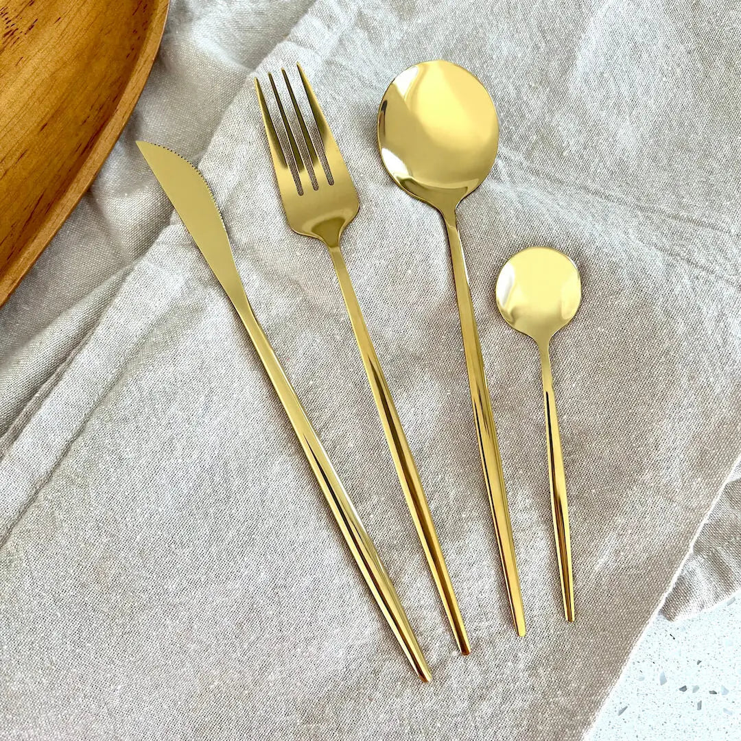Goodinary® Gold Stainless Steel Cutlery Set (4 Pcs) Goodinary