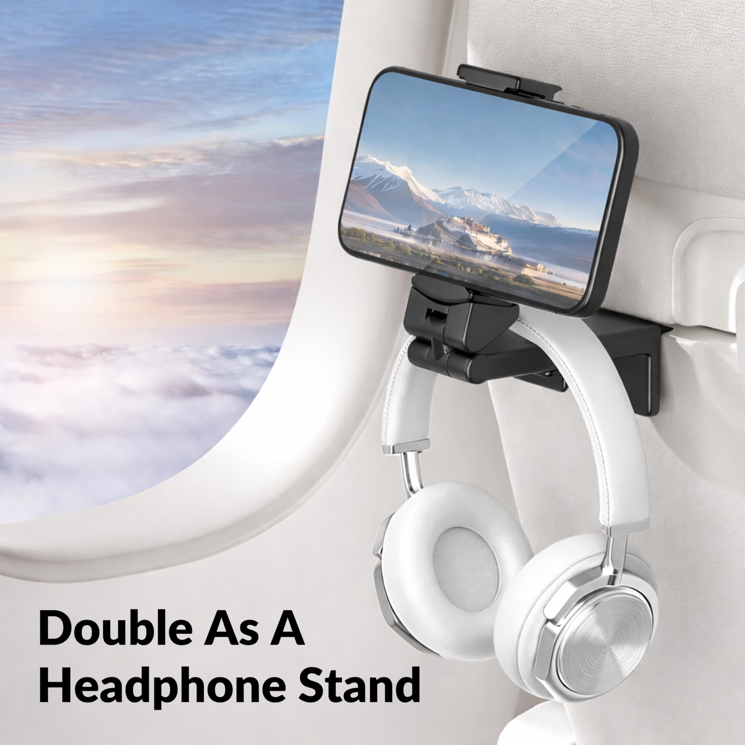 Goodinary® Airplane Phone Holder Dual 360 Rotation