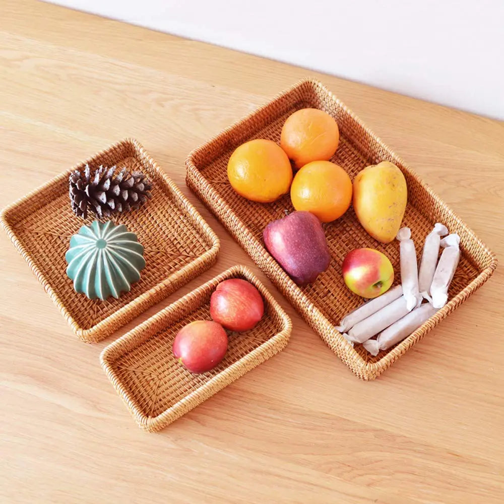 Goodinary® Handwoven Rattan Storage Basket Set Goodinary