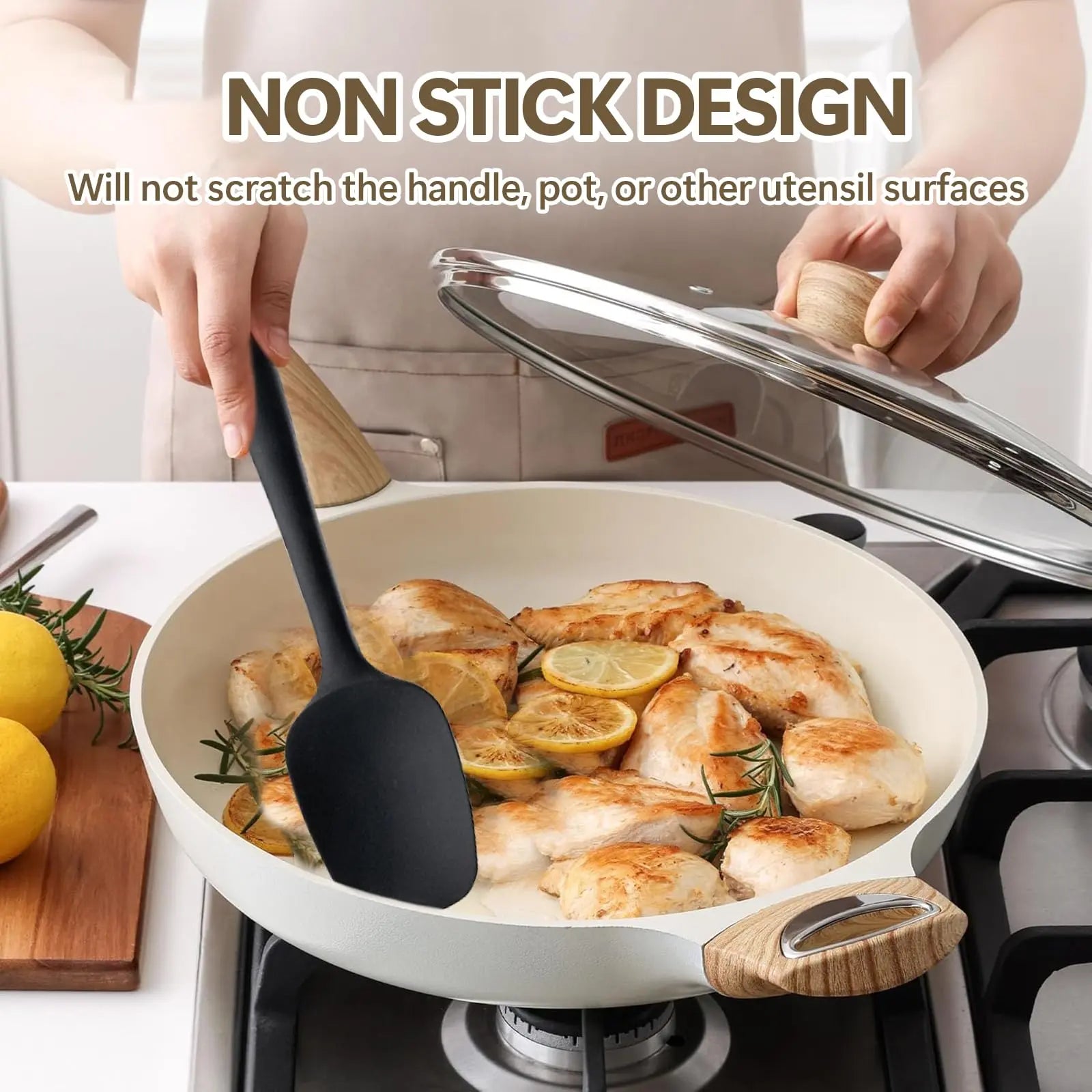 Goodinary® Food Grade Silicone Spatula Set (6/9 Pcs) Goodinary