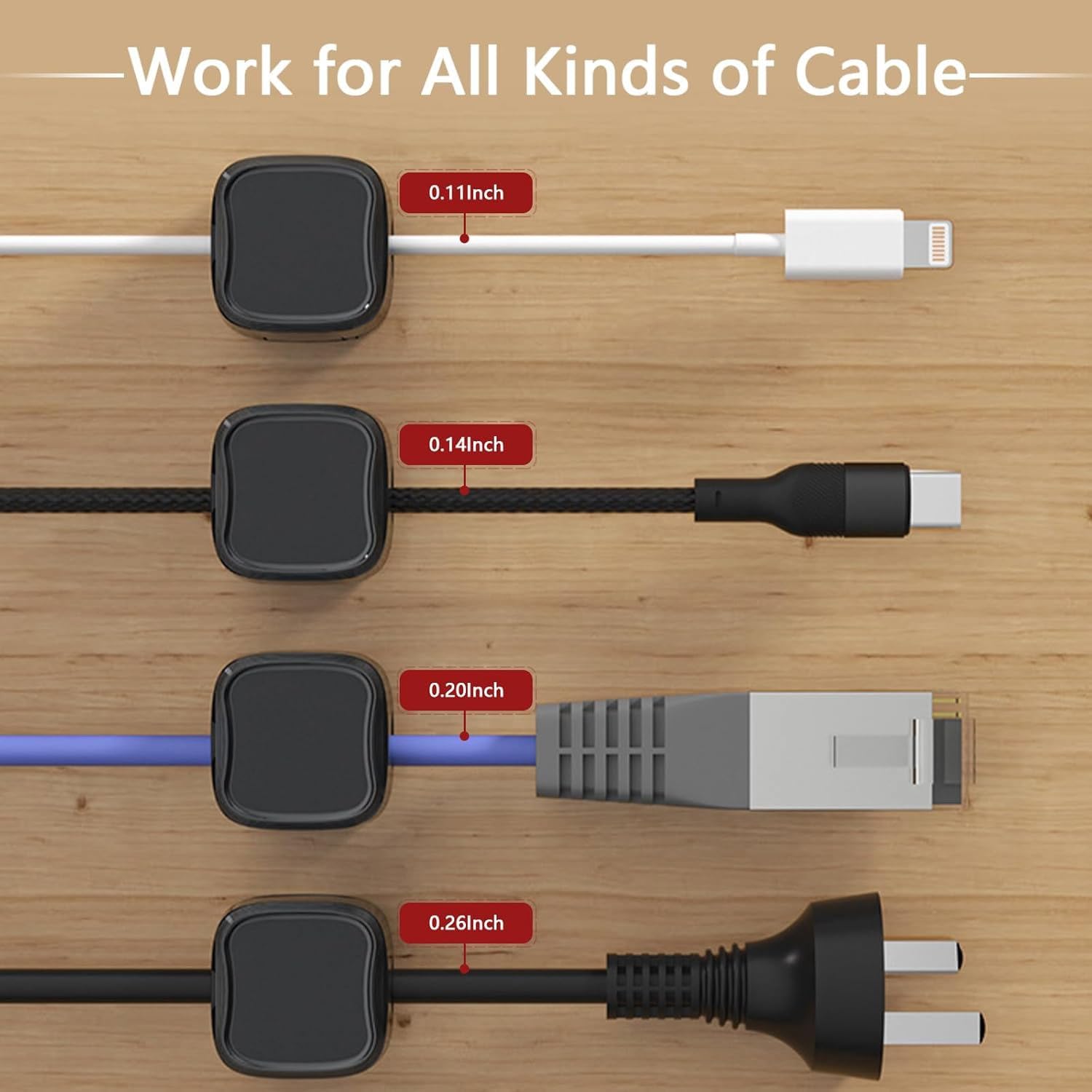 Goodinary® Magnetic Cable Clips (3pcs)