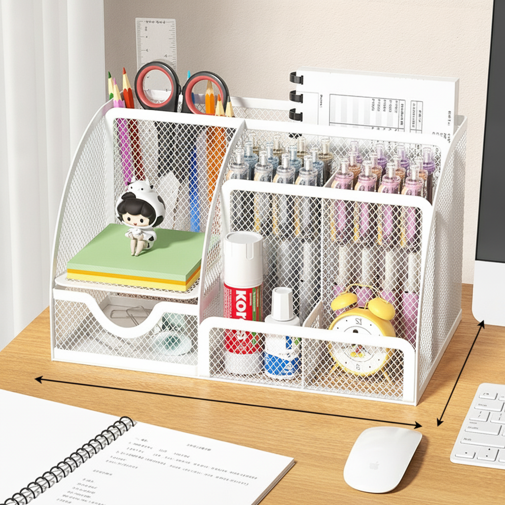 Office Object™ 7 Grid Clear Acrylic Desk Organizer