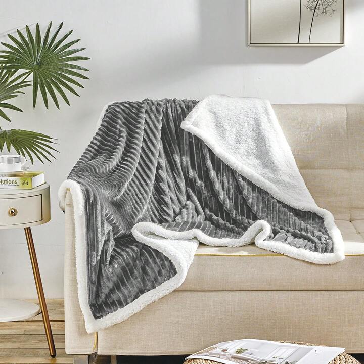 Goodinary® Ribbed Flannel Blanket
