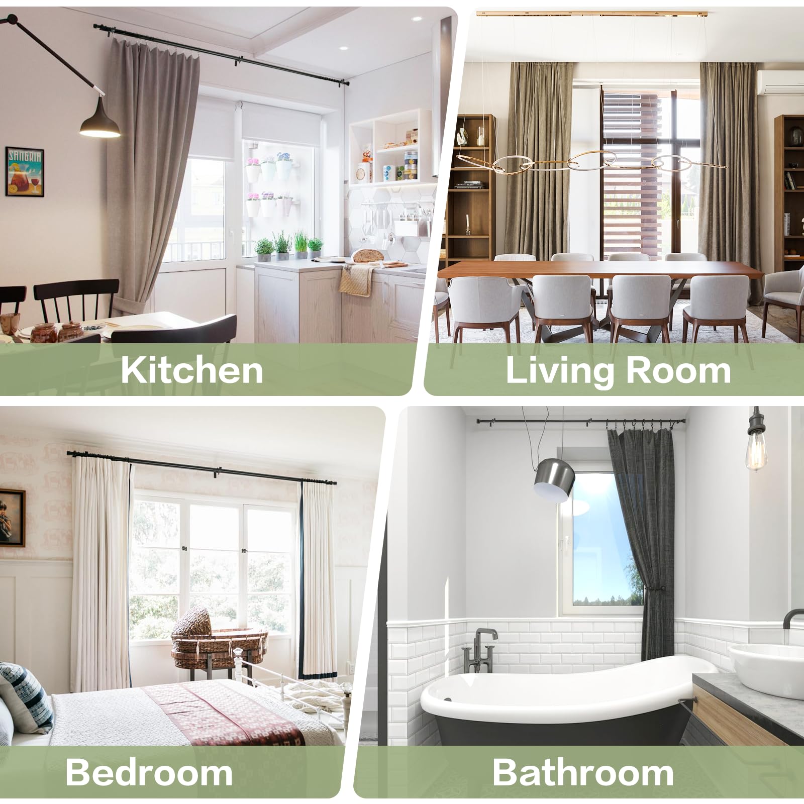 Goodinary® Adjustable Curtain Rod