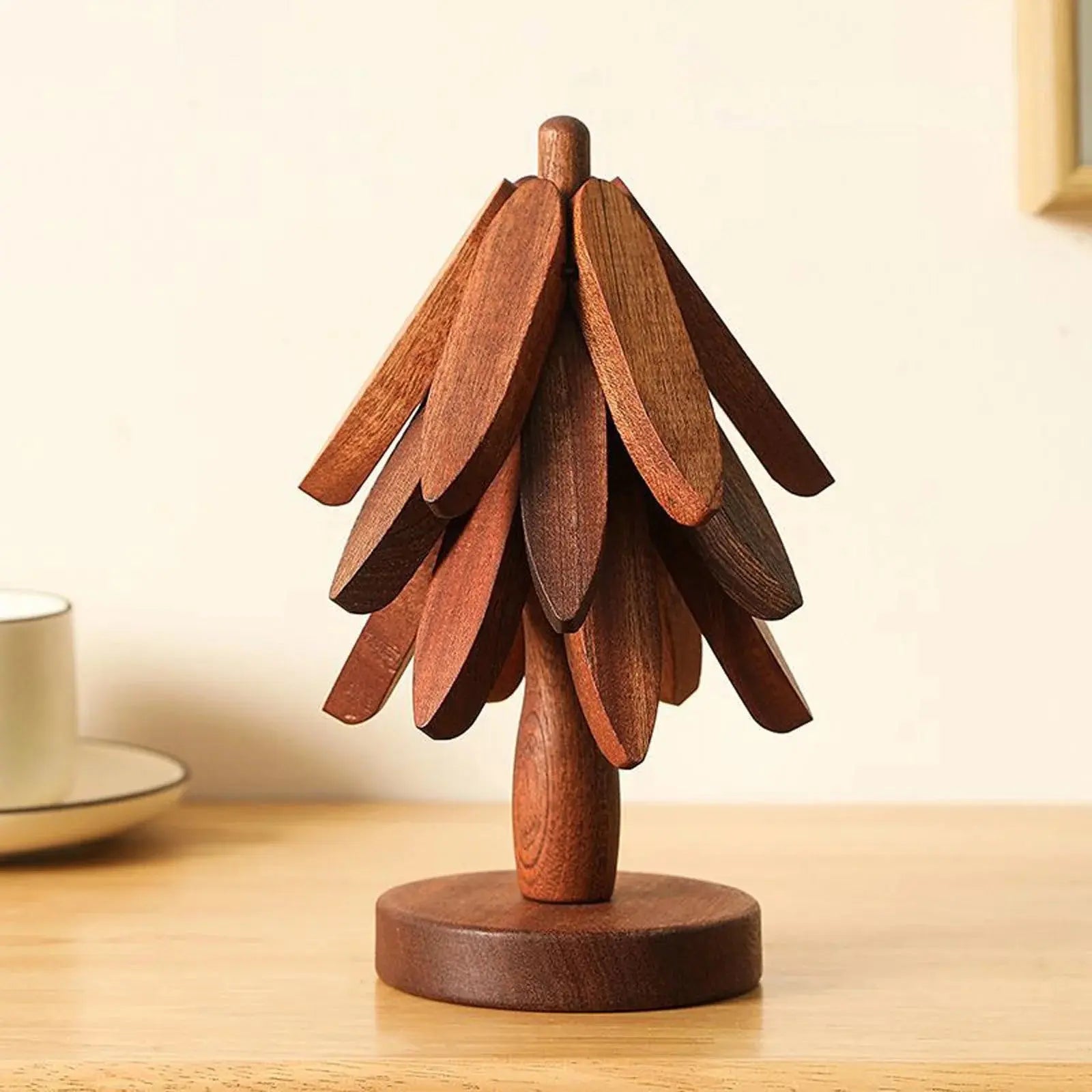 Goodinary® Wooden Tree Trivet Set (4 Pcs) Goodinary