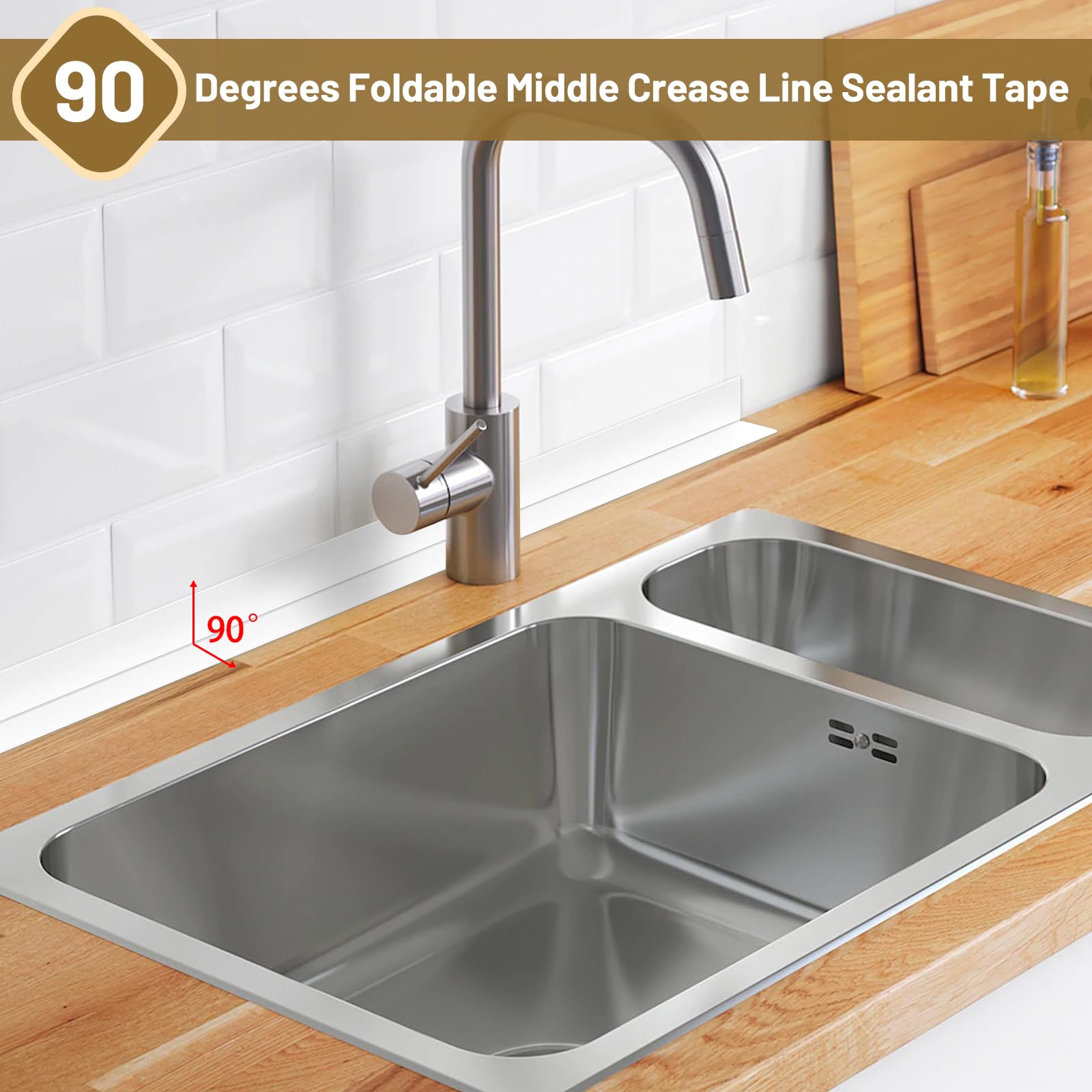 Goodinary® Waterproof Self-Adhesive Caulk Tape
