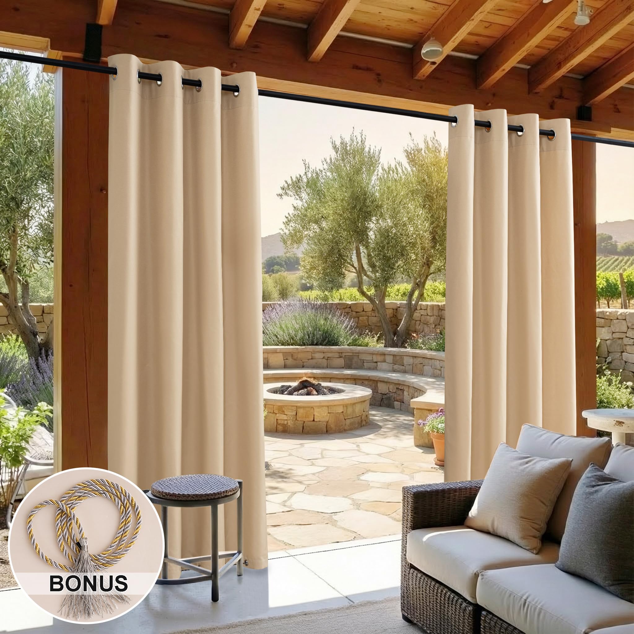 Goodinary® Outdoor Privacy Curtain
