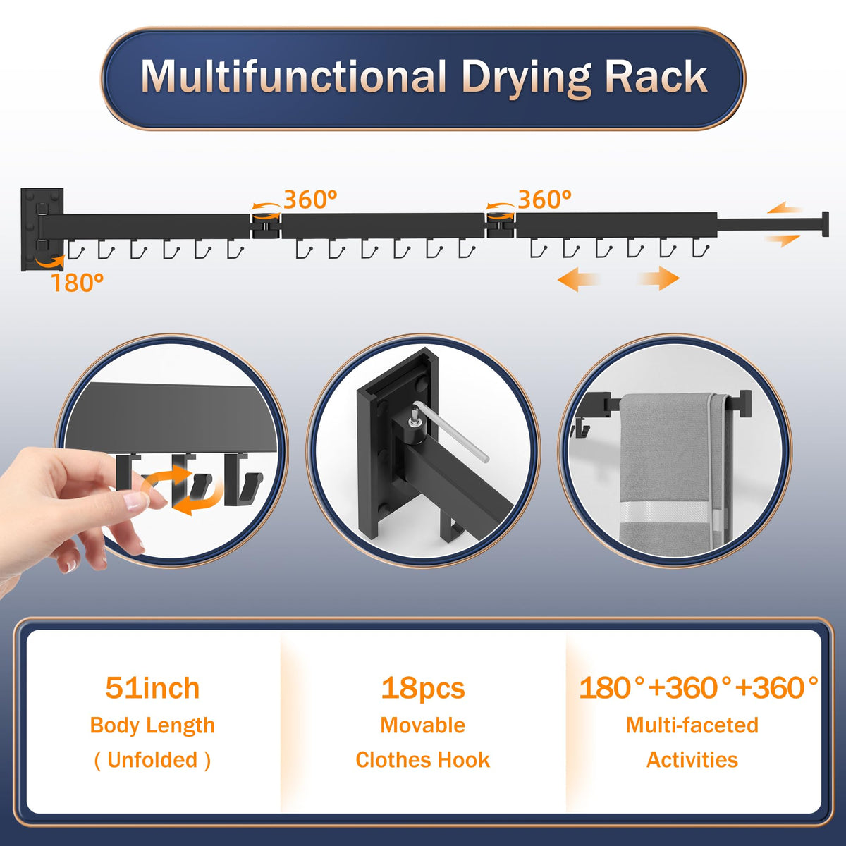 Goodinary® Retractable Laundry Hanger