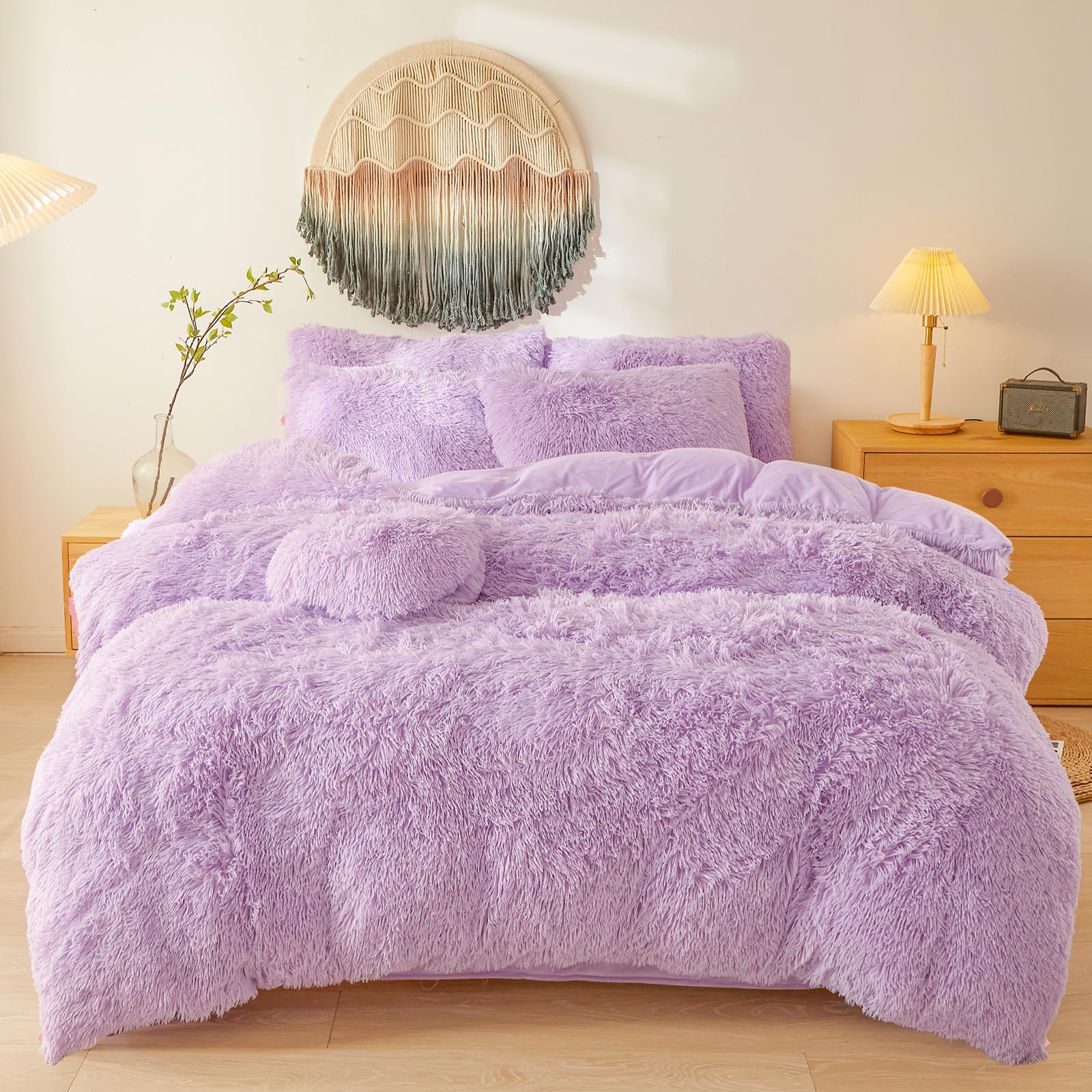 Goodinary® Faux Fur Plush Duvet Cover Set (4 Pcs)