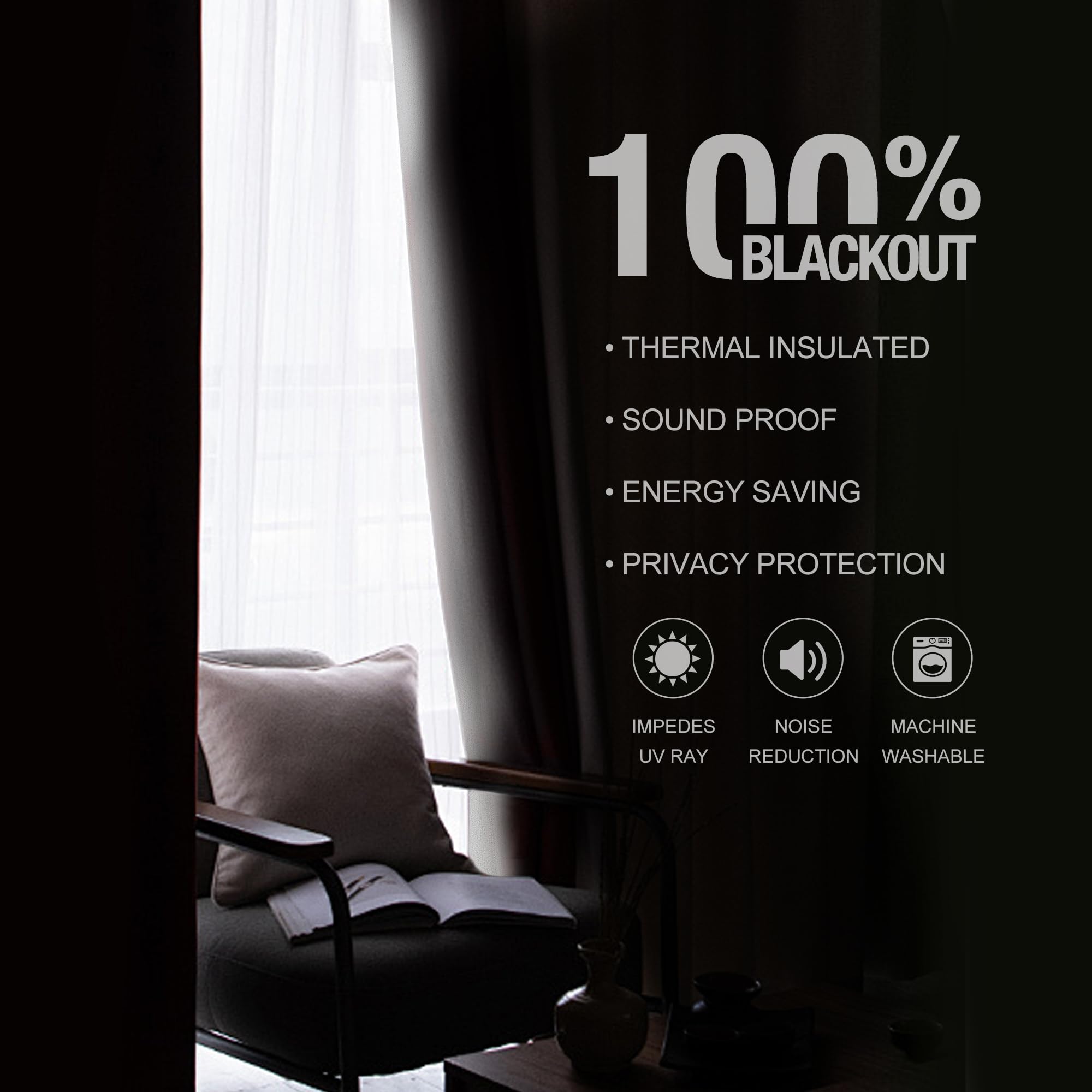 Goodinary® Room Darkening Curtains