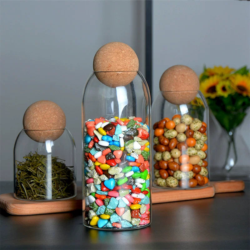 Goodinary® Round Cork Glass Jar