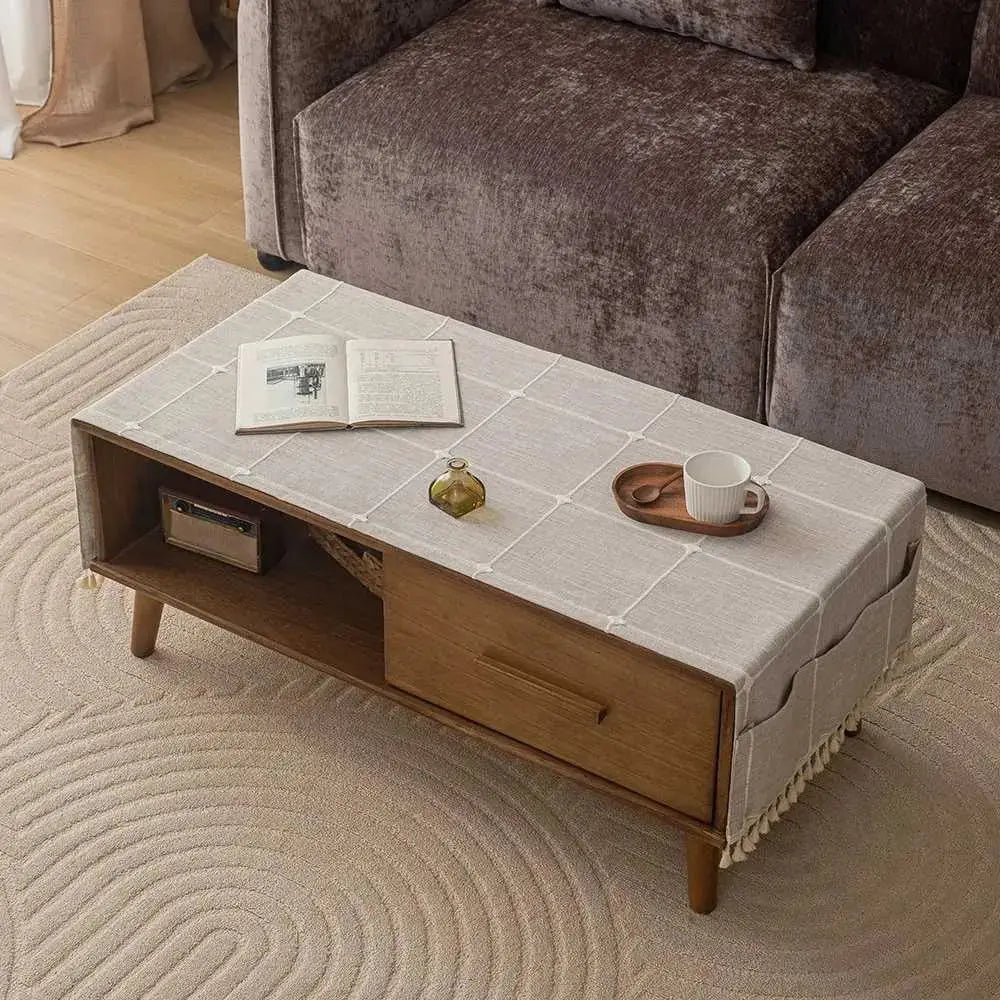 Goodinary® Coffee Table Cover with Pockets - Goodinary