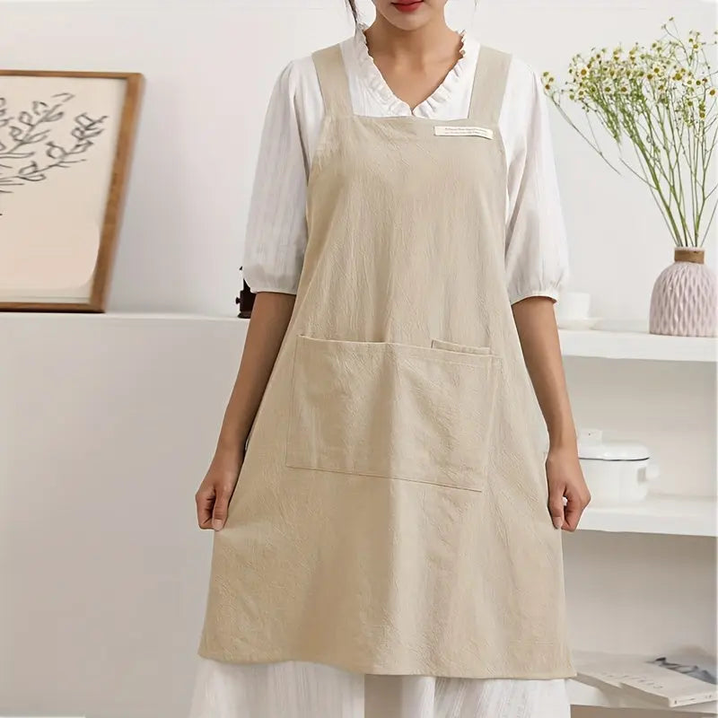 Goodinary® Cross Back Cotton Apron for Women & Men Goodinary