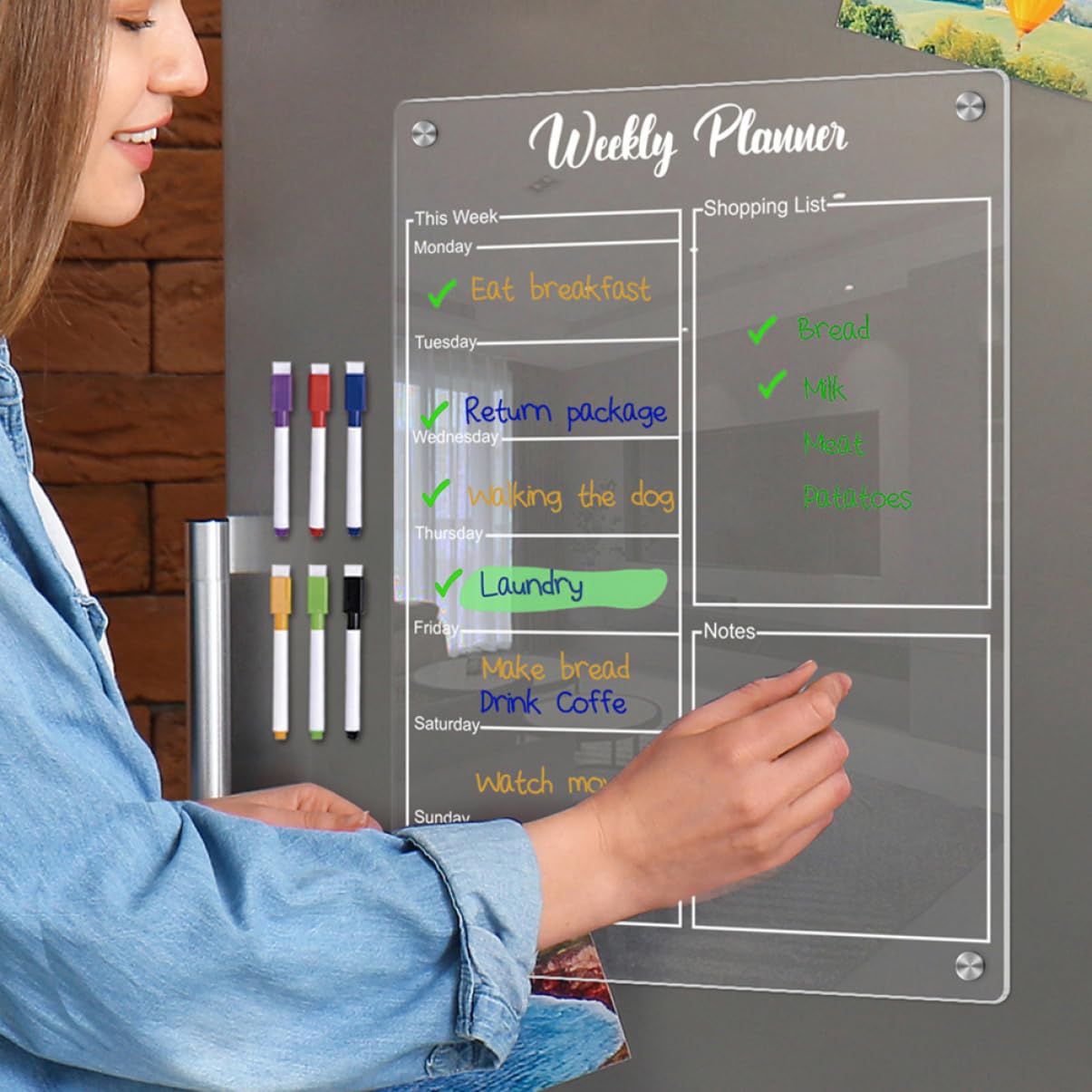 Goodinary® Magnetic Weekly Planner