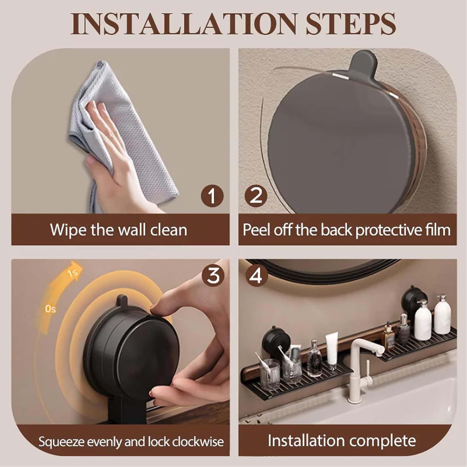 Goodinary® Suction Bathroom Shelf