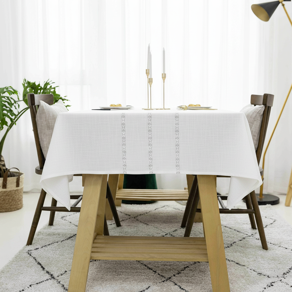Goodinary® Linen Table Cloth Farmhouse Cotton Blend