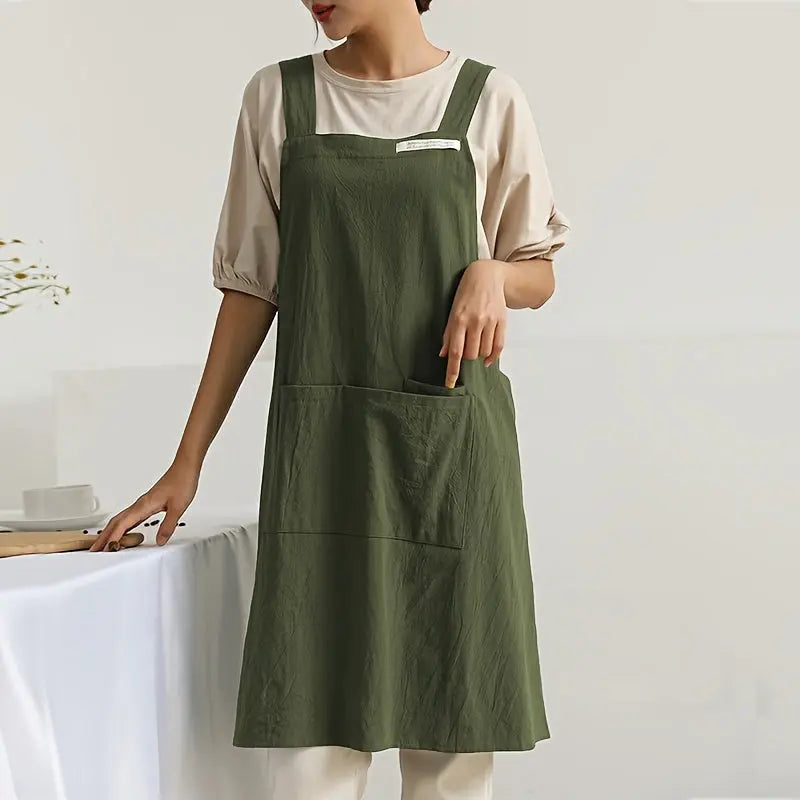 Goodinary® Cross Back Cotton Apron for Women & Men Goodinary