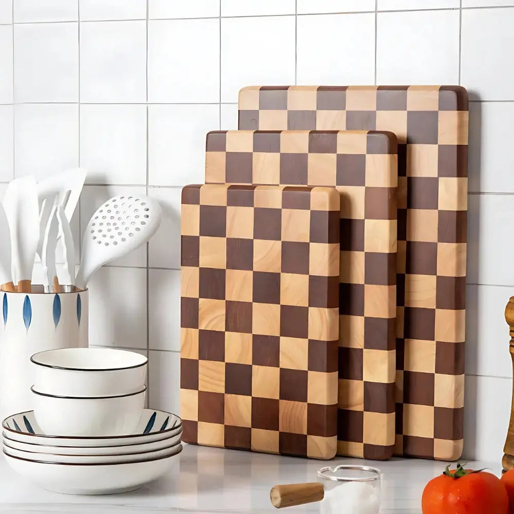 Goodinary® Checkered Wood Cutting Board Goodinary