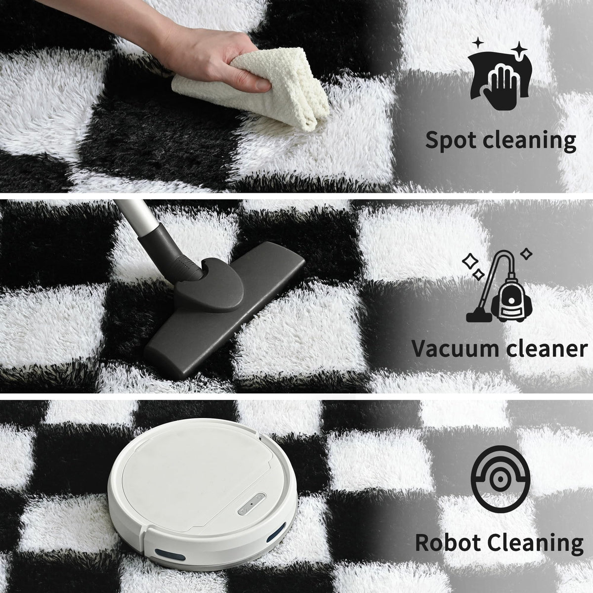 Goodinary® Checkered Area Rug