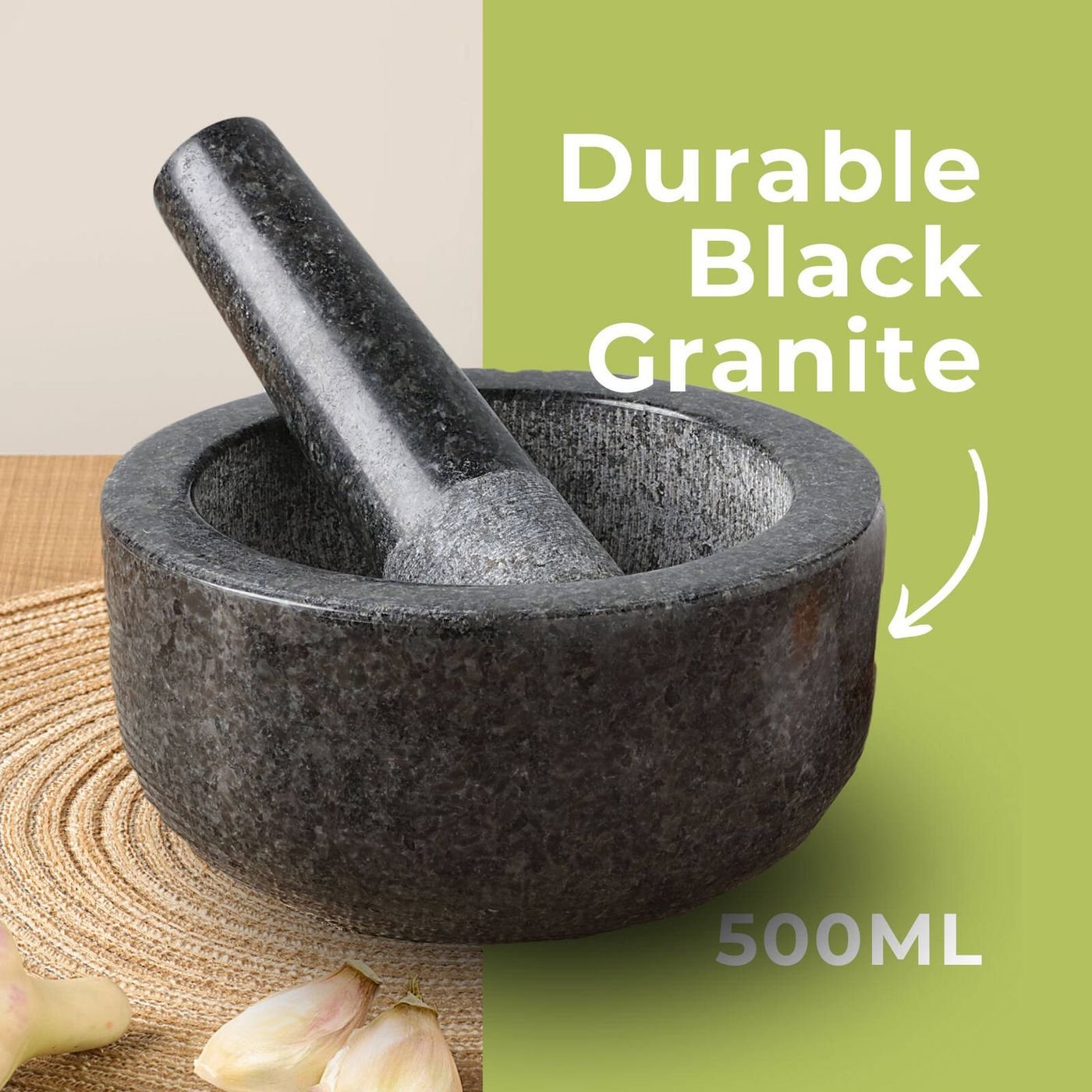 Goodinary® Granite Mortar and Pestle Set