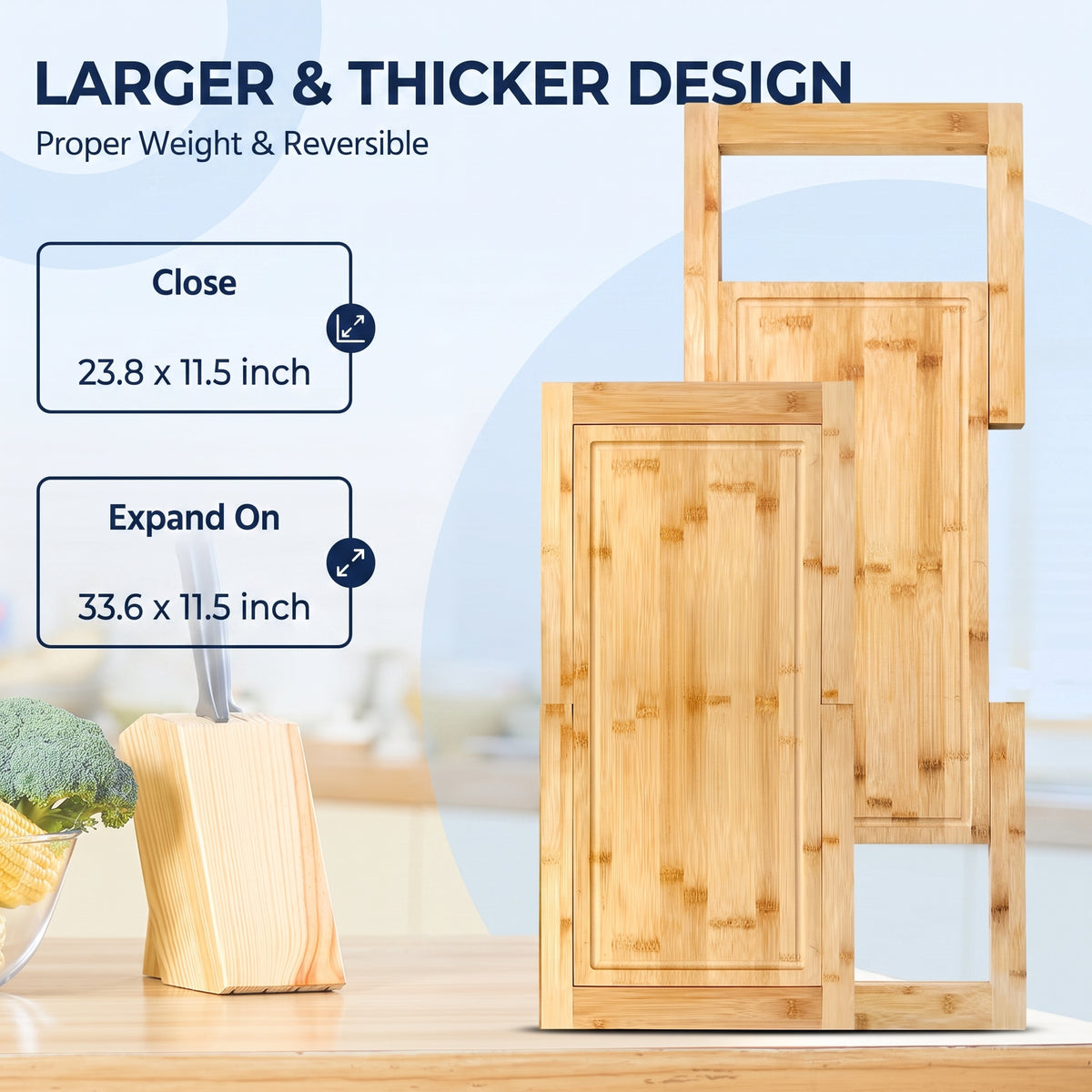 Goodinary® Expandable Bamboo Cutting Board