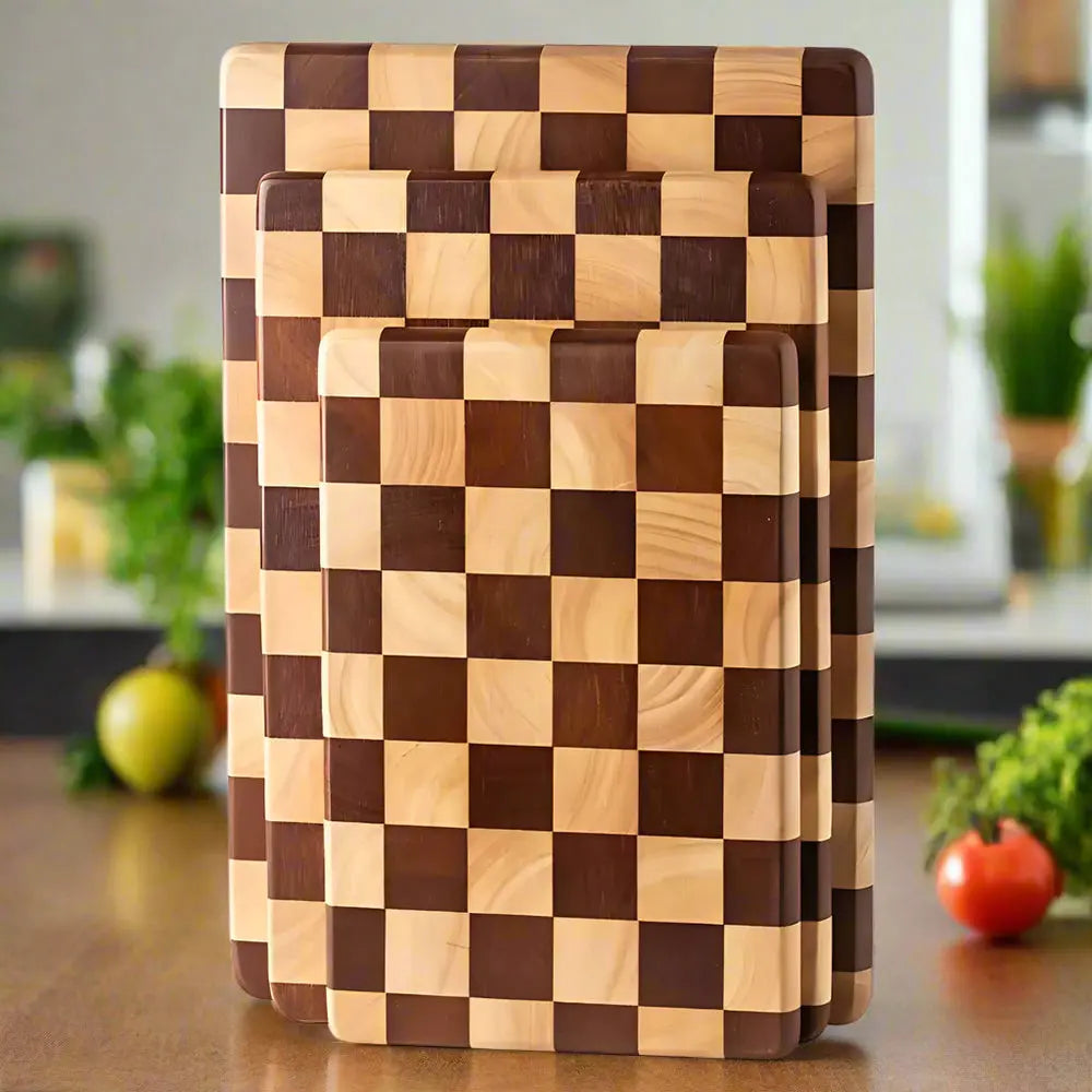 Goodinary® Checkered Wood Cutting Board Goodinary