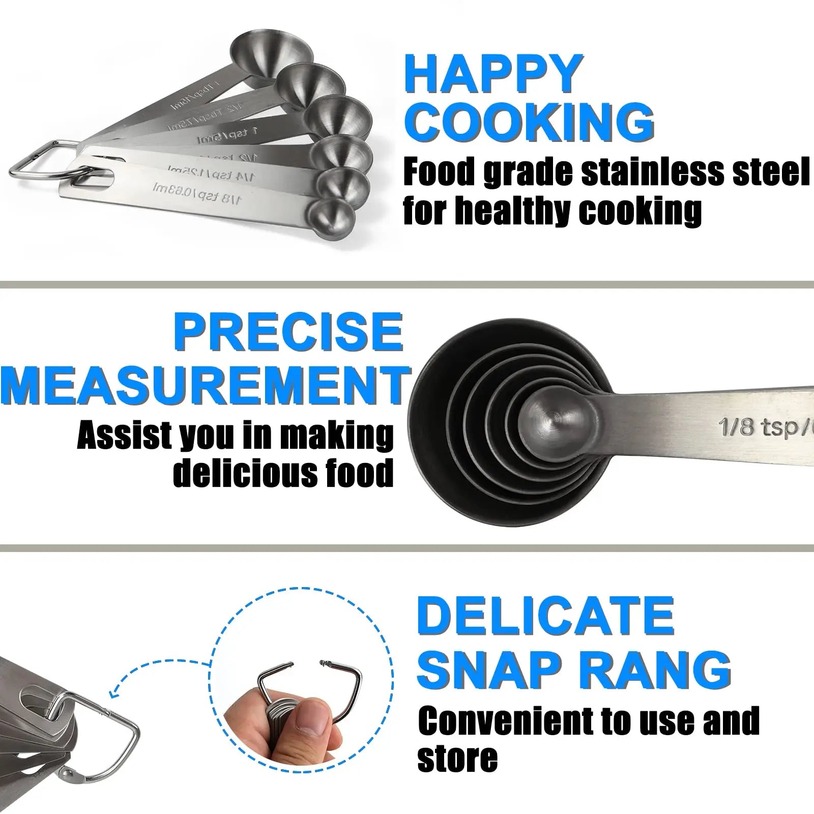 Goodinary® Stainless Steel Measuring Spoons Set (6 Pcs) Goodinary