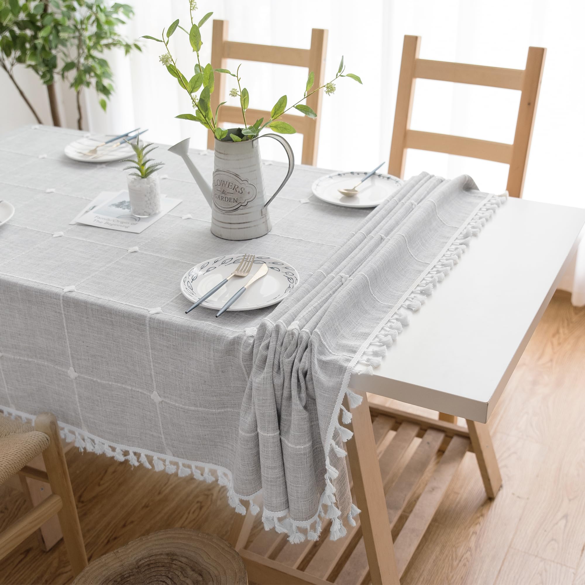 Goodinary® Square Waterproof Farmhouse Tablecloth