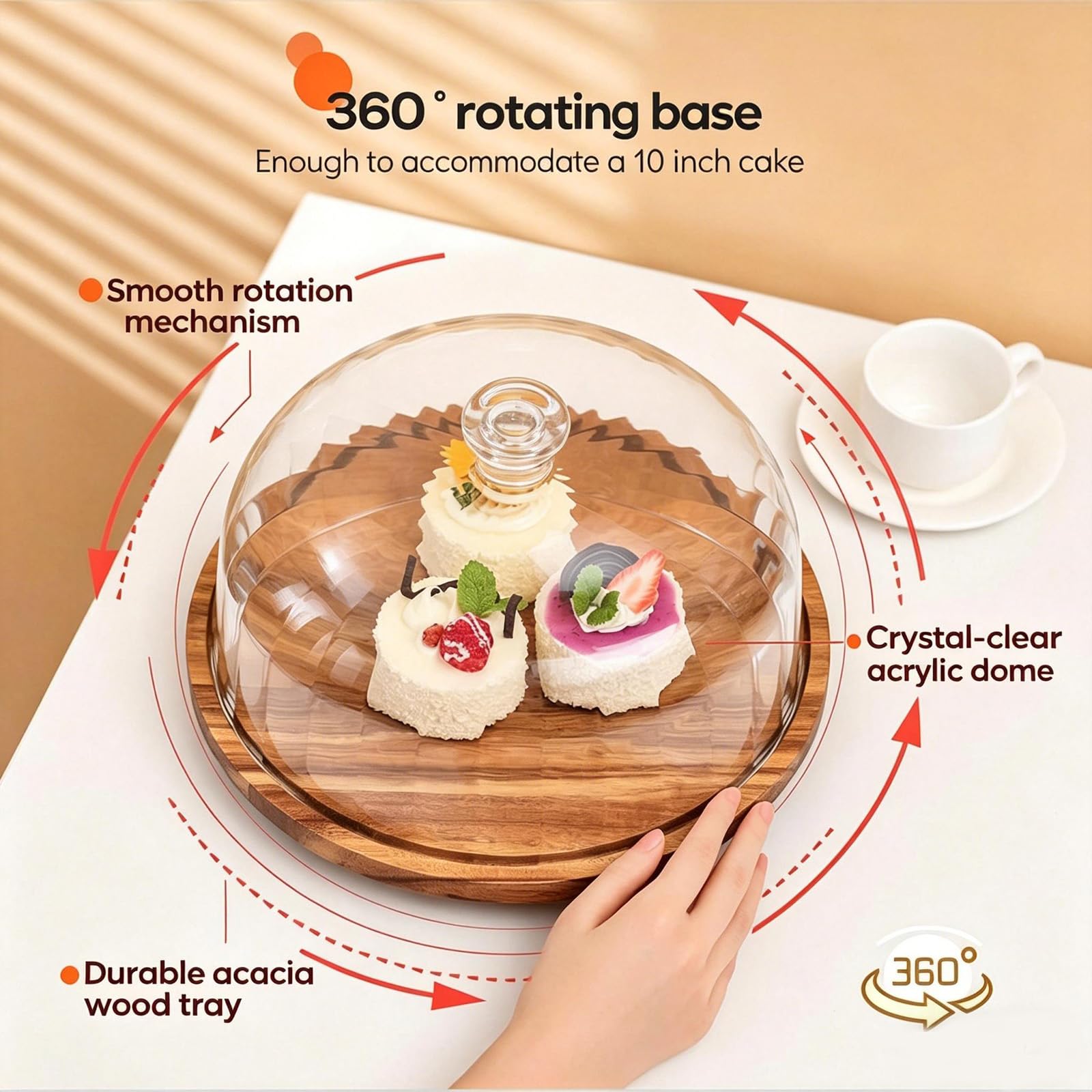 Goodinary® Wooden Cake Stand