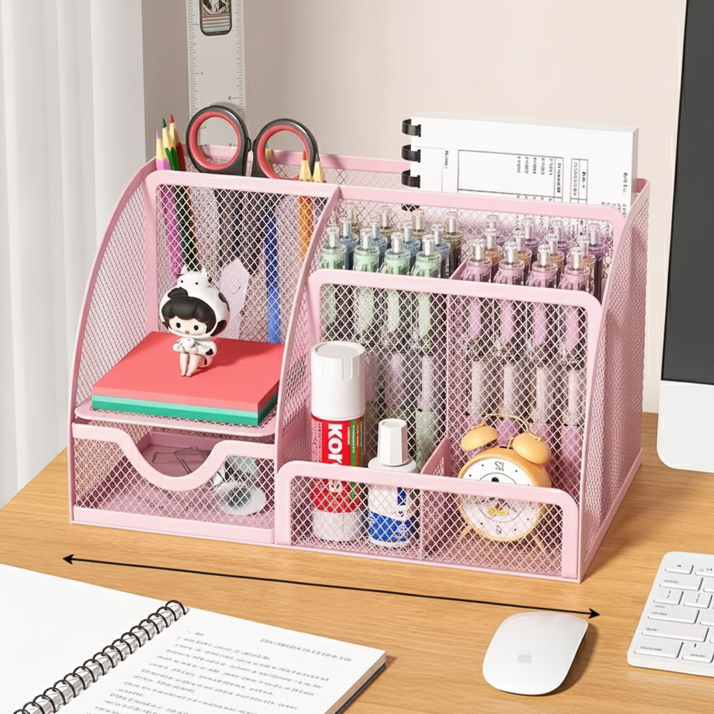 Office Object™ 7 Grid Clear Acrylic Desk Organizer