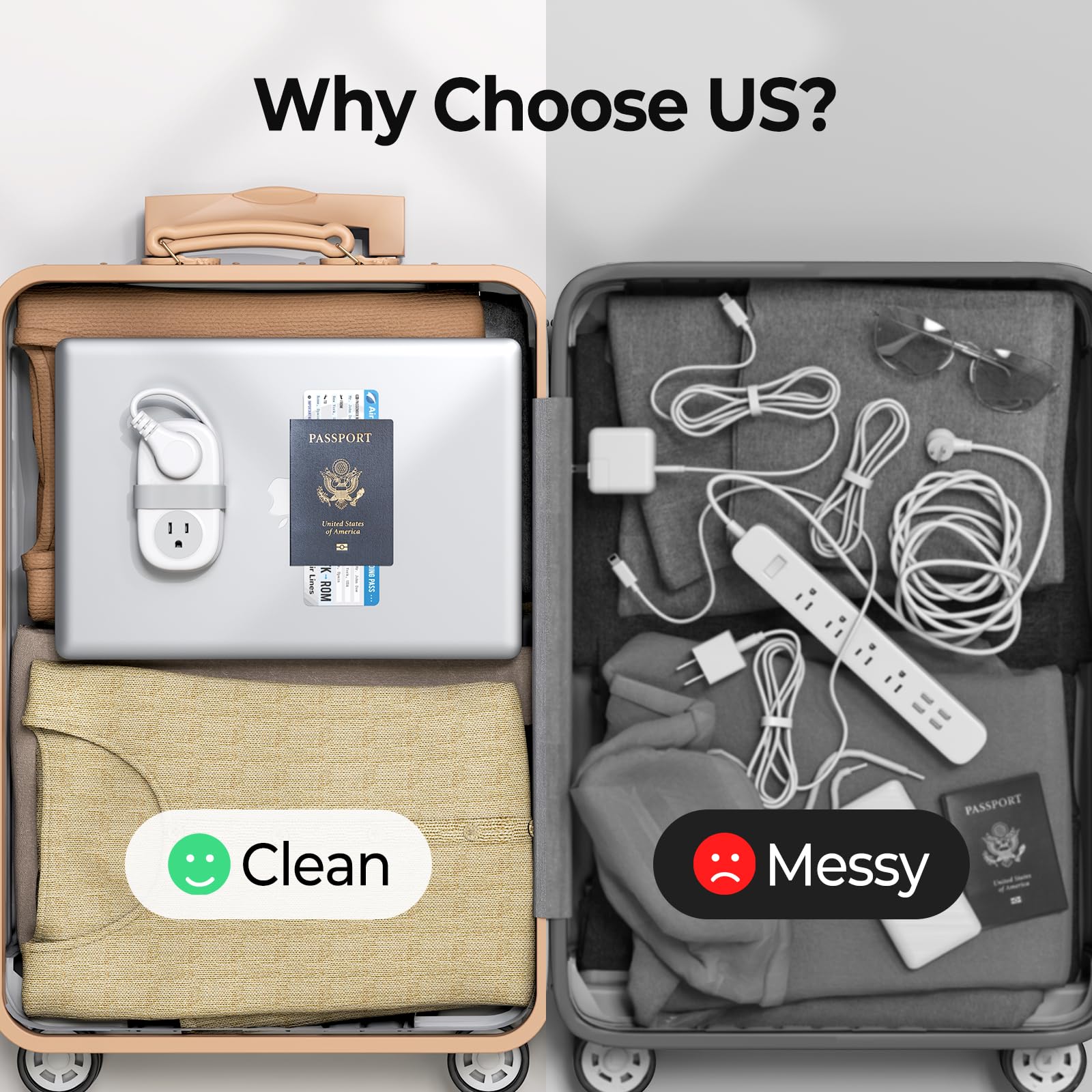 Goodinary® Travel Power Strip