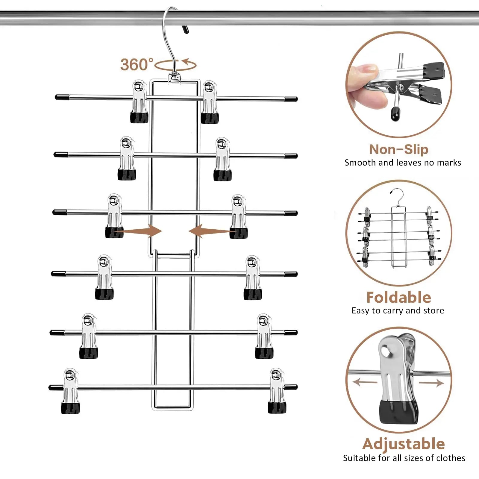 Goodinary® 6 Tier Pants Hanger - Goodinary