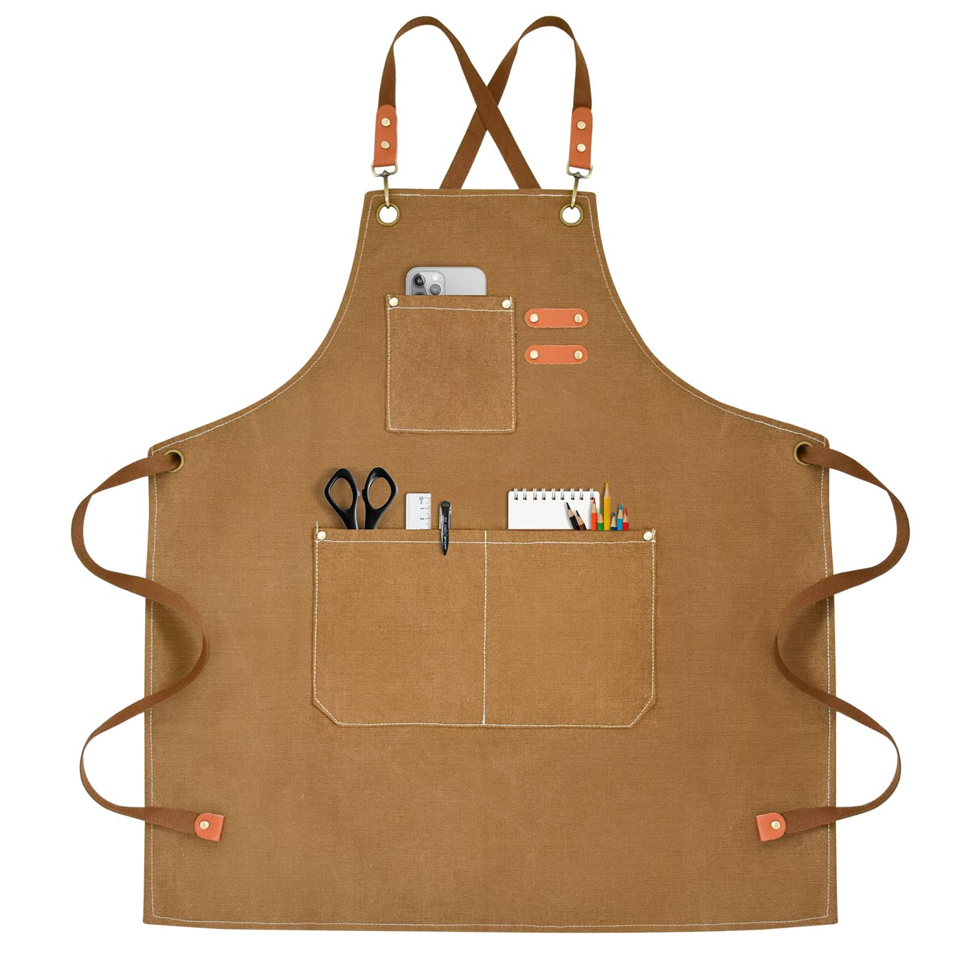 Goodinary® Chef Aprons for Men Women with Oversized Pockets