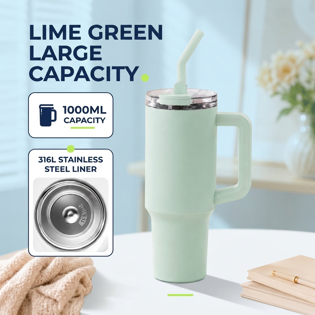 Goodinary® Tumbler with Handle & Straw