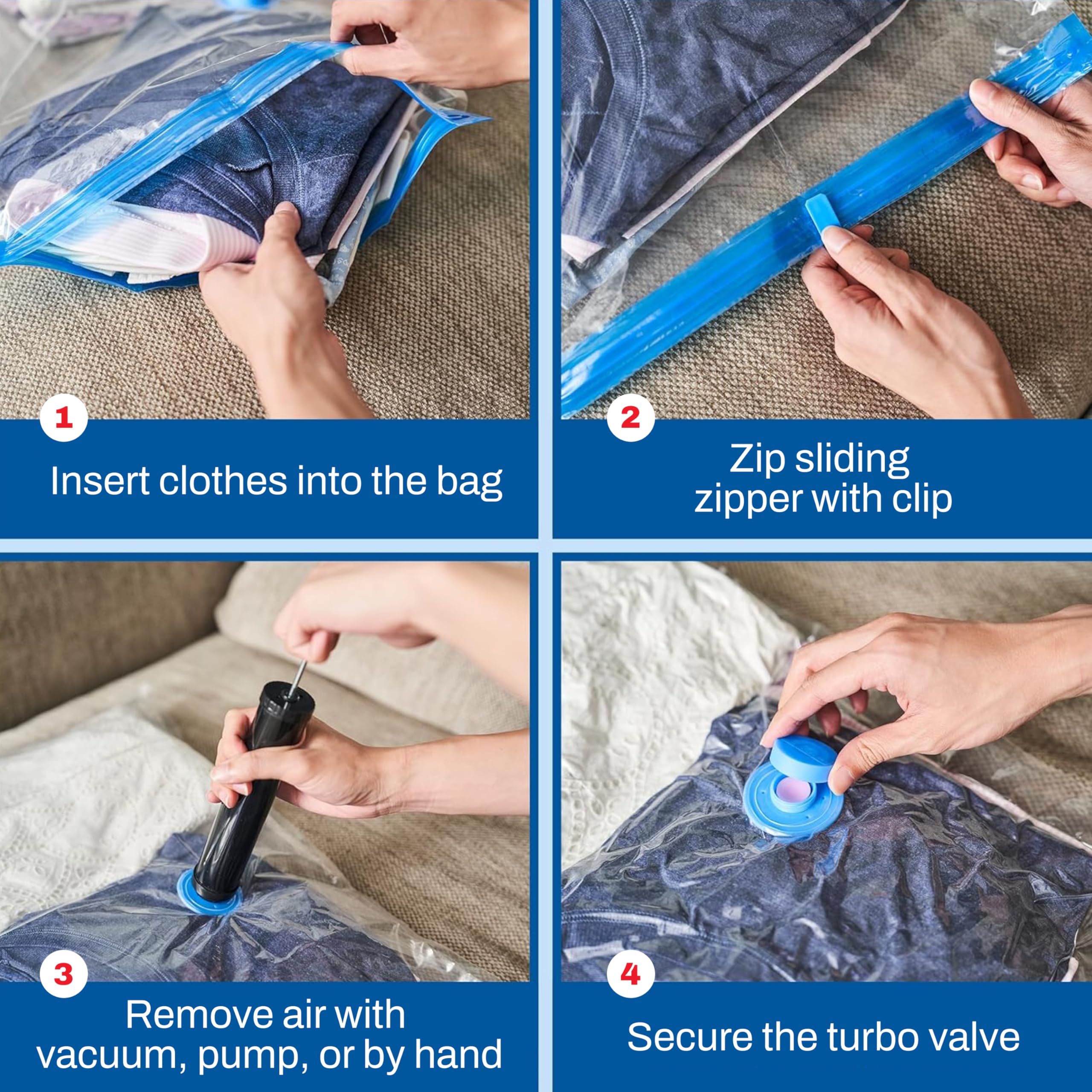 Goodinary® Jumbo Vacuum Storage Bags Pack (5Pcs)